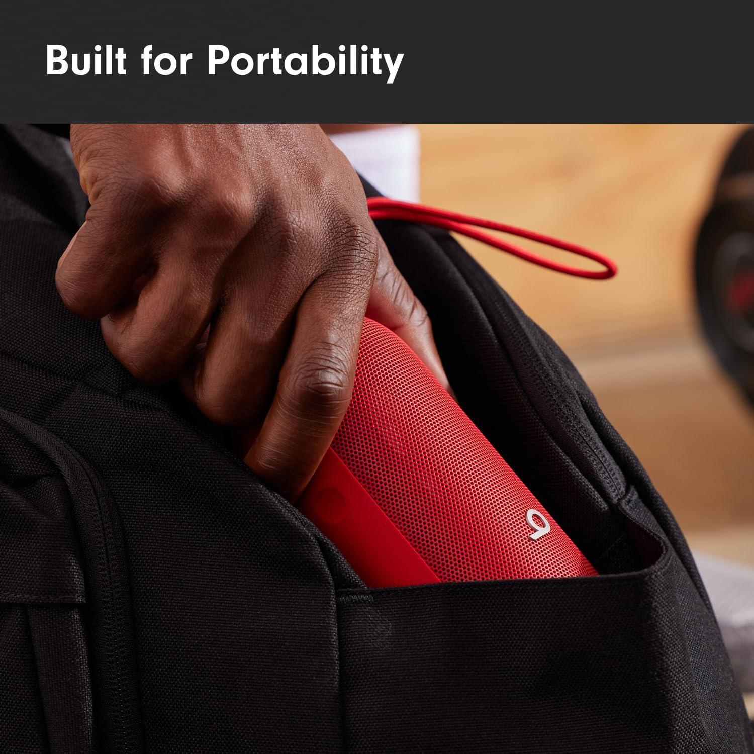 imageBeats Pill Portable Bluetooth Speaker Up to 24H Battery Life Water Resistant Bluetooth Apple amp Android Compatible Seriously Loud Sound for Home Outdoor and Travel Champagne GoldStatement Red