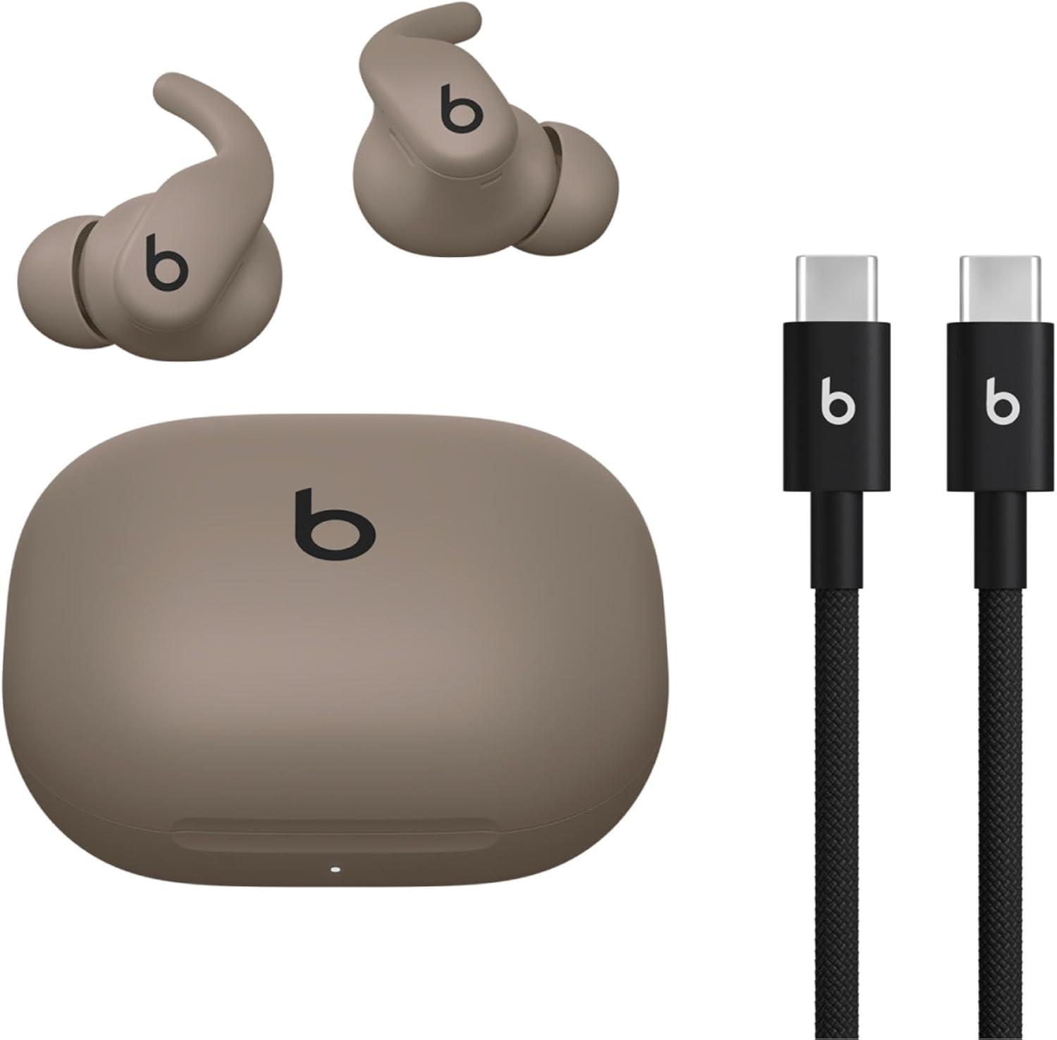 imageBeats Powerbeats Fit Wireless Noise Cancelling Workout Earbuds with SecureFit Wingtips Up to 30Hour Battery Life Sweat amp Water Resistant Apple amp Android Compatible Jet BlackGravel Gray