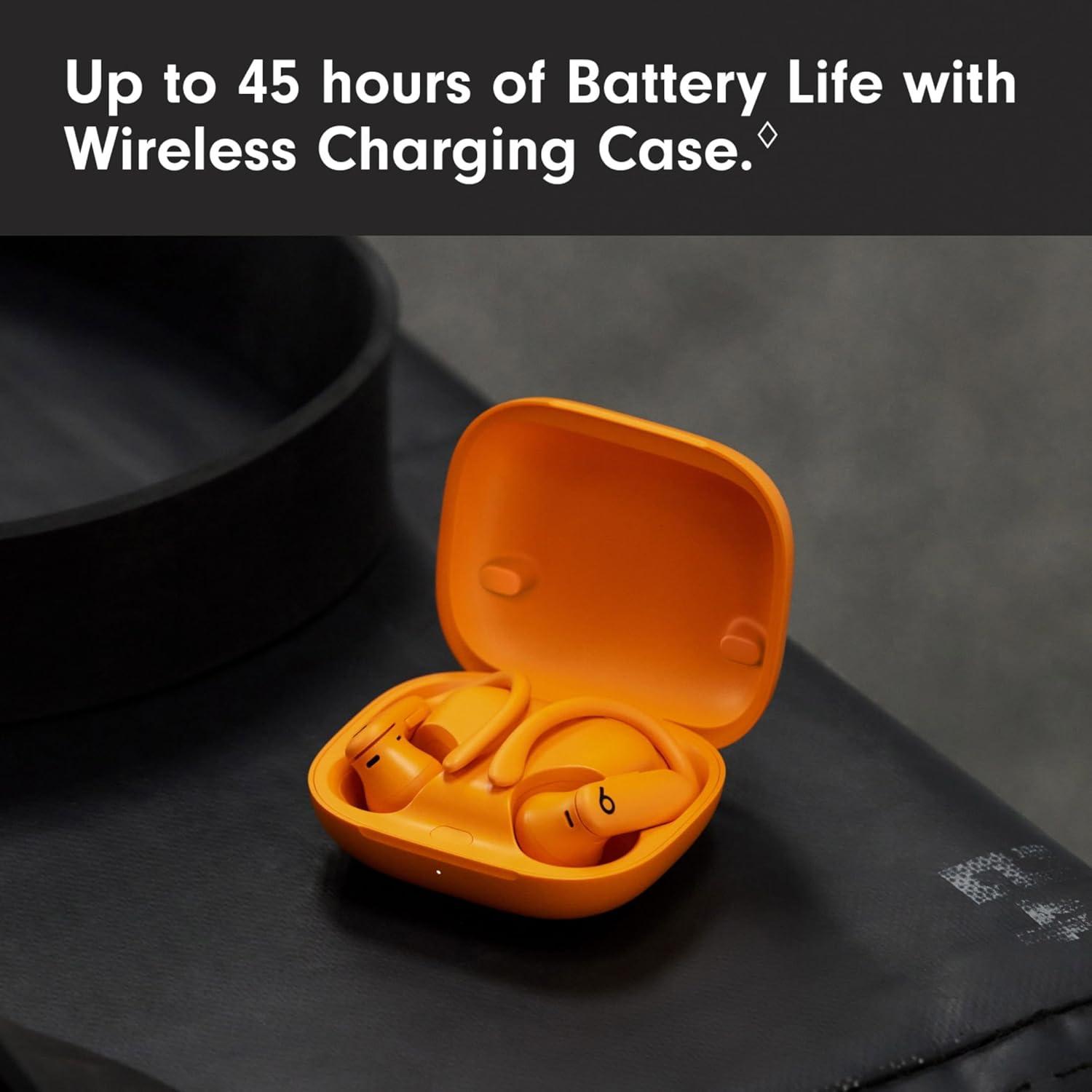 imageBeats Powerbeats Pro 2 Wireless Noise Cancelling Workout Earbuds with Secure Fit Earhooks Up to 45Hour Battery with Charging Case Sweat amp Water Resistant Heart Rate Monitoring Hyper PurpleElectric Orange