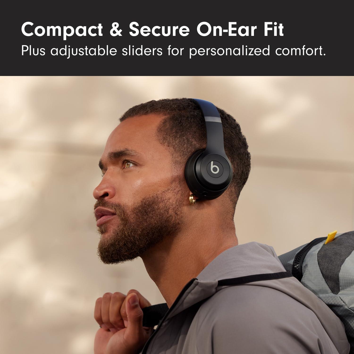 imageBeats Solo 4 Wireless OnEar Bluetooth Headphones Up to 50Hour Battery Life UltraLightweight Comfort Powerful and Balanced Sound Apple amp Android Compatible Black amp GoldMatte Black