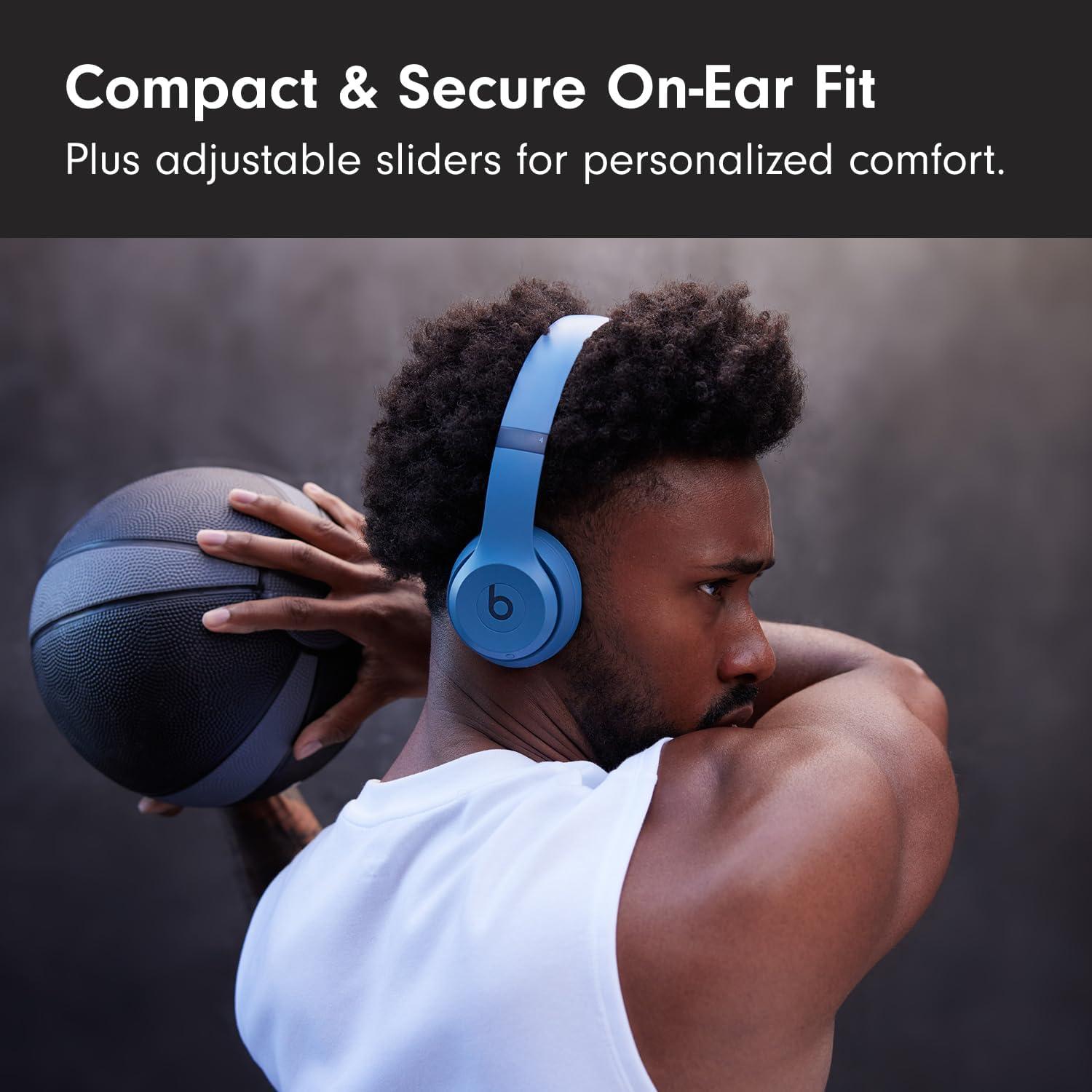 imageBeats Solo 4 Wireless OnEar Bluetooth Headphones Up to 50Hour Battery Life UltraLightweight Comfort Powerful and Balanced Sound Apple amp Android Compatible Black amp GoldSlate Blue