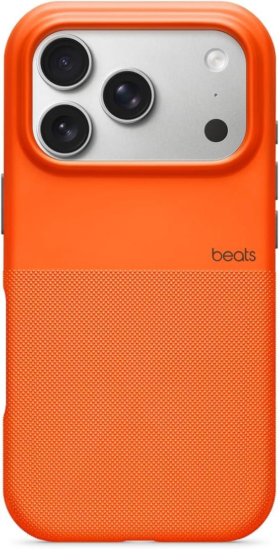 imageBeats iPhone 17 Pro Kickstand Case with MagSafe amp Camera Control Built in Stand amp Lanyard Matte Finish with Microfiber Lining Granite GraySierra Orange