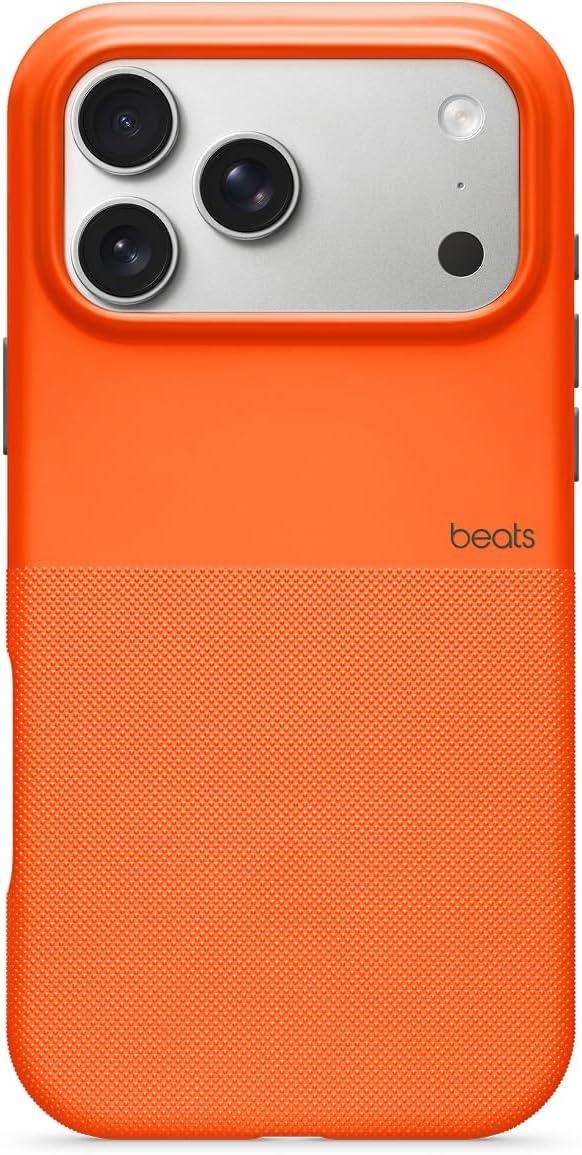 imageBeats iPhone 17 Pro Kickstand Case with MagSafe amp Camera Control Built in Stand amp Lanyard Matte Finish with Microfiber Lining Granite GraySierra Orange