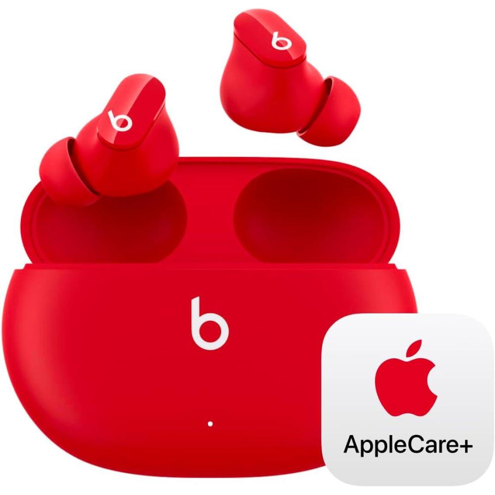 imageBeats Studio Buds  True Wireless Noise Cancelling Earbuds  Compatible with Apple amp Android Builtin Microphone IPX4 Rating Sweat Resistant Earphones Class 1 Bluetooth Headphones  WhiteRed