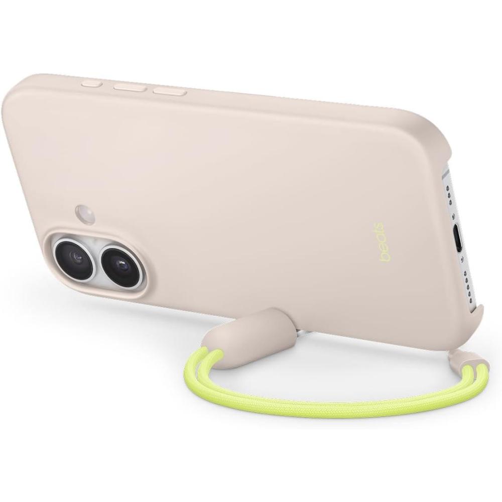 imageBeats iPhone 17 Pro Kickstand Case with MagSafe amp Camera Control Built in Stand amp Lanyard Matte Finish with Microfiber Lining  Granite GrayLime Stone