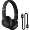Beats Solo 4 – Wireless On-Ear Bluetooth Headphones, Up to 50-Hour Battery Life, Ultra-Lightweight Comfort, Powerful and Balanced Sound, Apple & Android Compatible – Black & Gold(Matte Black)