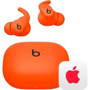 Beats Powerbeats Fit – Wireless Noise Cancelling Workout Earbuds with Secure-Fit Wingtips, Up to 30-Hour Battery Life, Sweat & Water Resistant, Apple & Android Compatible – Jet Black(Spark Orange)