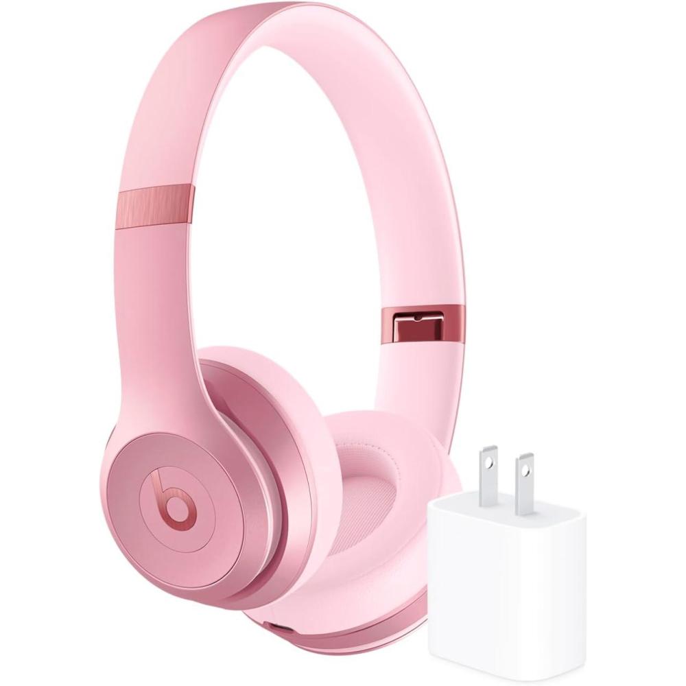 imageBeats Solo 4 Wireless Headphones with 20W Power Adapter  Metallic Pink