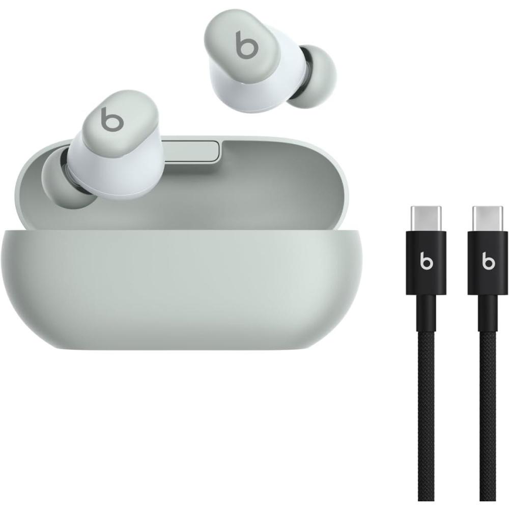 imageBeats Solo Buds  Wireless Bluetooth Earbuds with USBC Charging Cables 15  Transparent RedStorm Gray