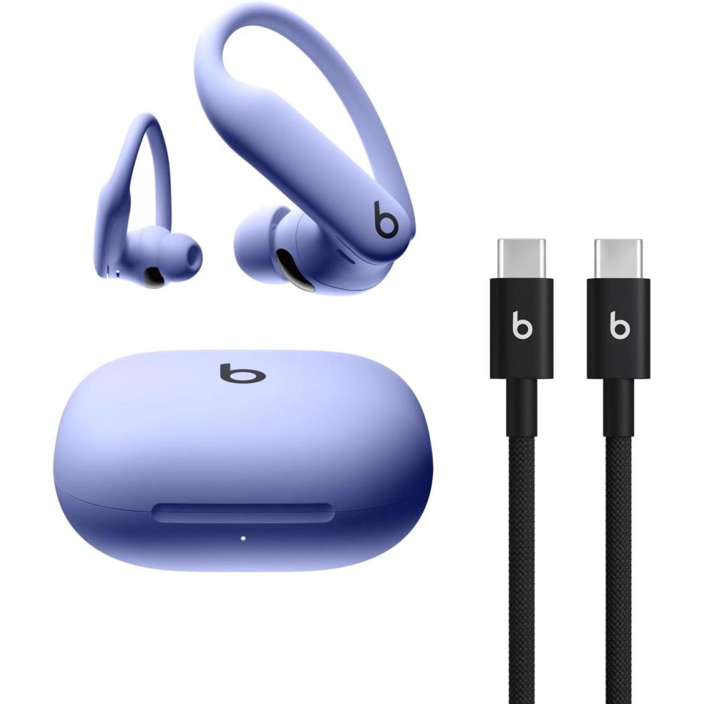 imageBeats Powerbeats Pro 2  Wireless Bluetooth Earbuds with USBC Charging Cables 15 m  Quick SandHyper Purple