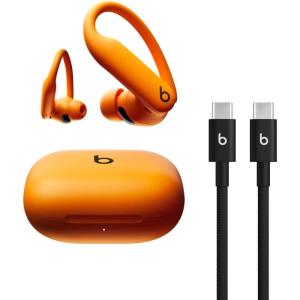 Beats Powerbeats Pro 2 – Wireless Bluetooth Earbuds with USB-C Charging Cables (1.5 m) – Quick Sand(Electric Orange)