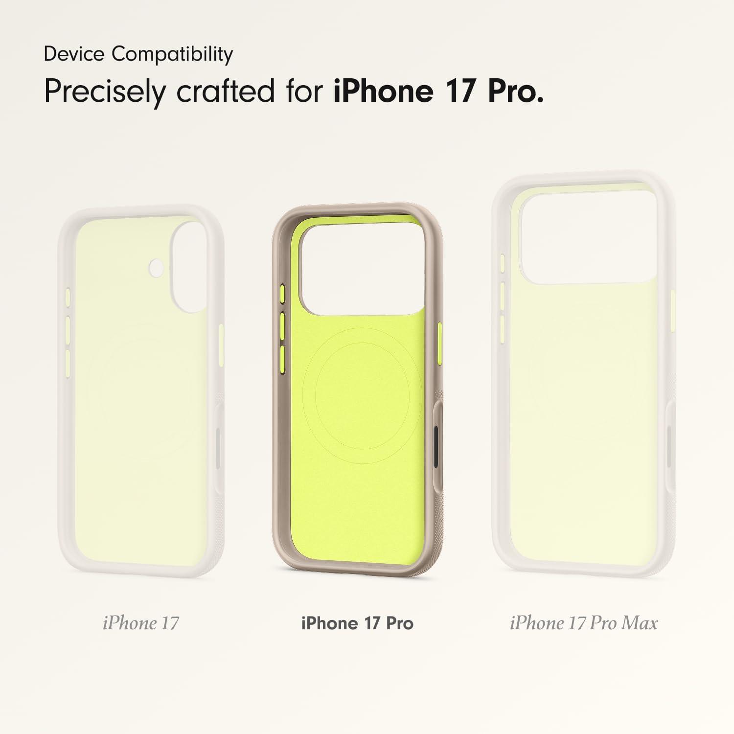 imageBeats iPhone 17e Case with MagSafe Thin and Light Hardshell Matt Finish Microfibre Lining Lime StoneAlpine Grey