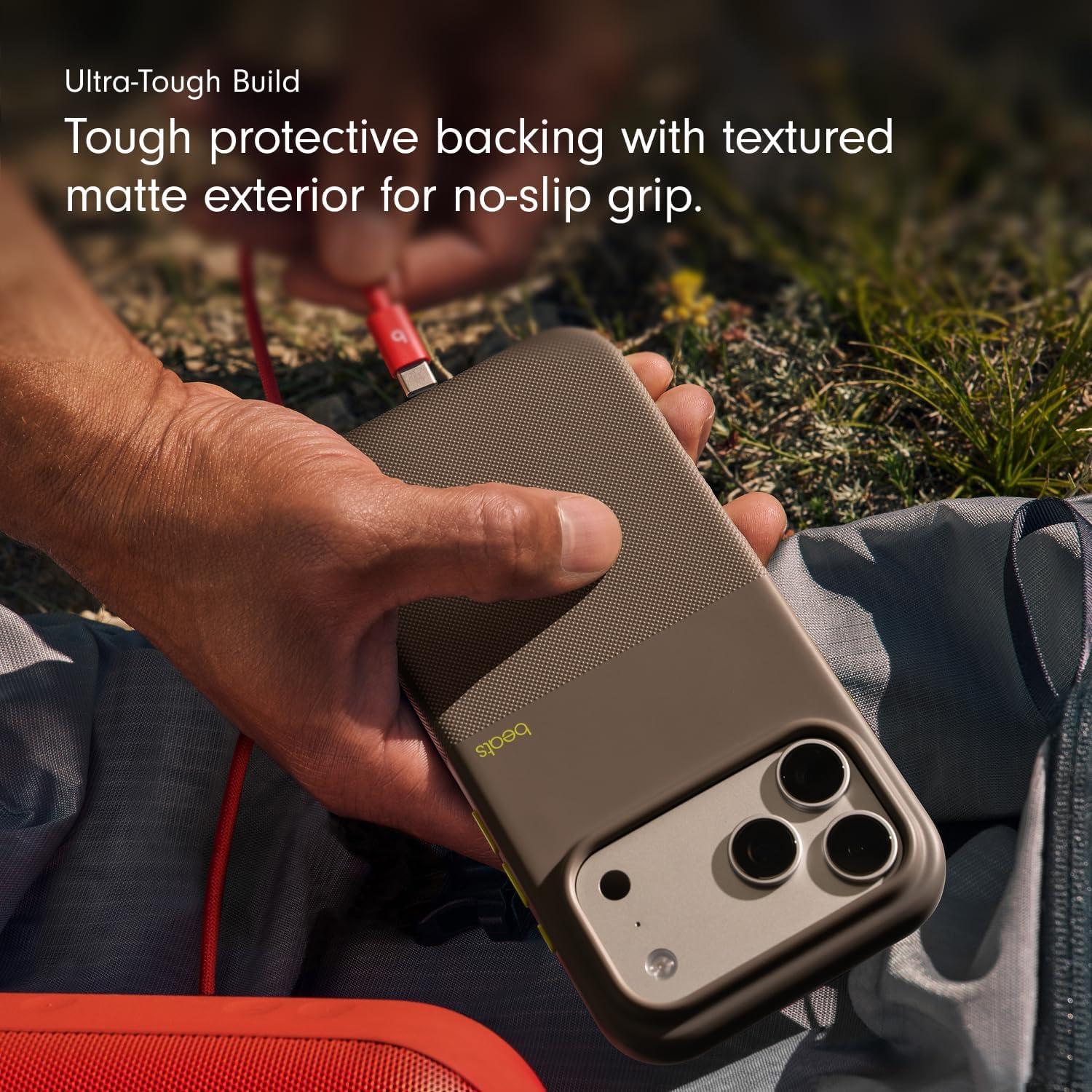 imageBeats iPhone 17e Case with MagSafe Thin and Light Hardshell Matt Finish Microfibre Lining Lime StoneAlpine Grey