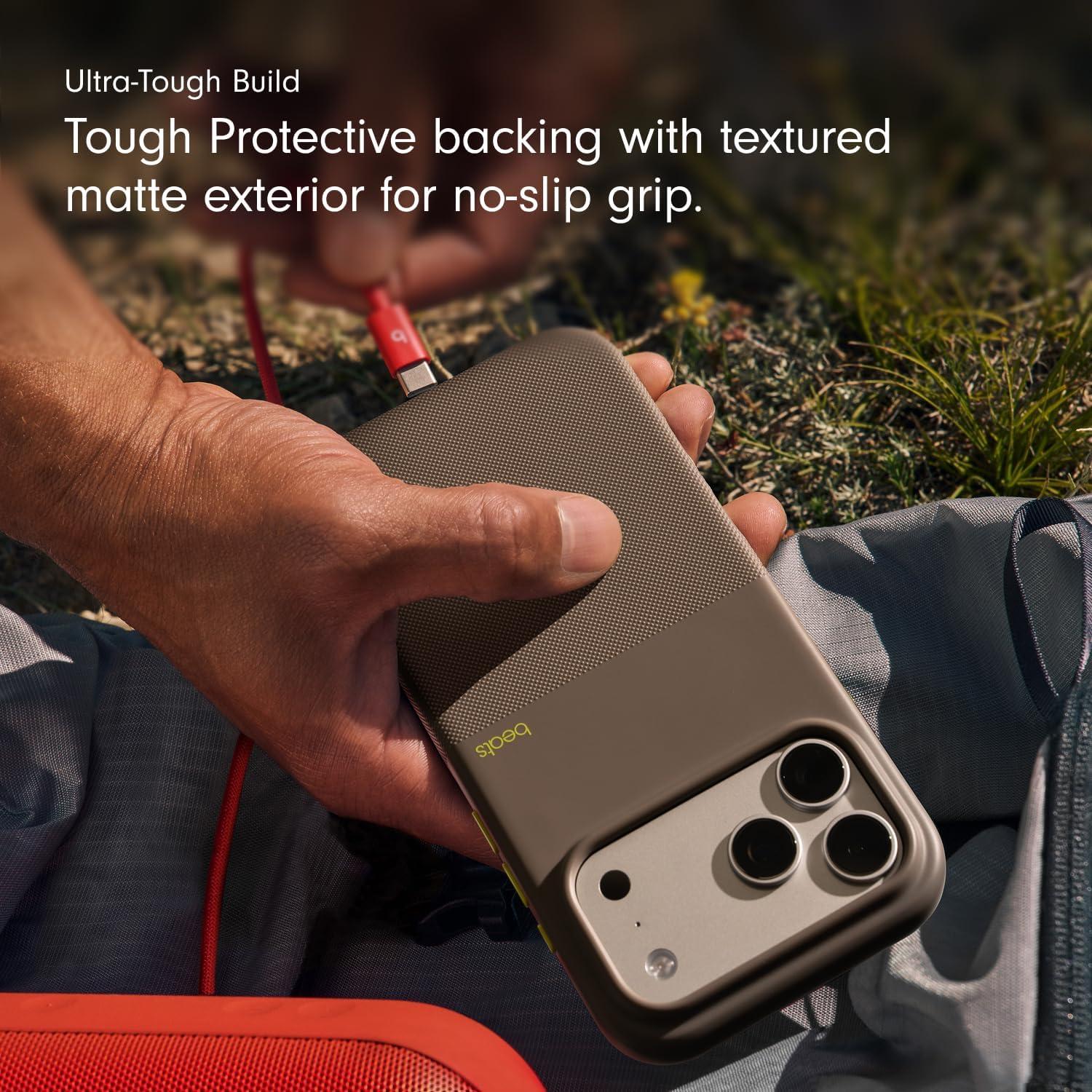imageBeats iPhone 17e Case with MagSafe Thin and Light Hardshell Matt Finish Microfibre Lining Lime StoneAlpine Grey