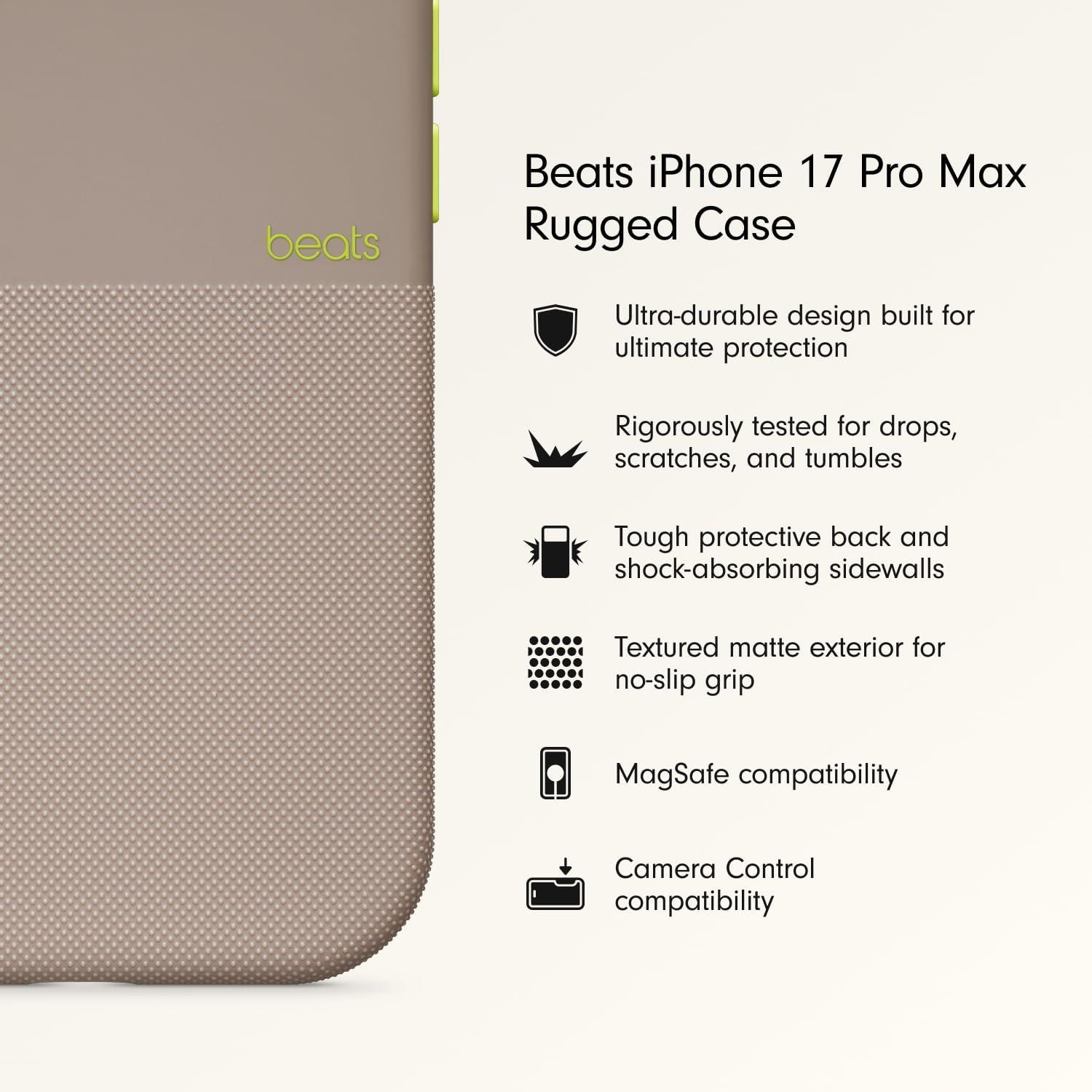imageBeats iPhone 17e Case with MagSafe Thin and Light Hardshell Matt Finish Microfibre Lining Lime StoneAlpine Grey