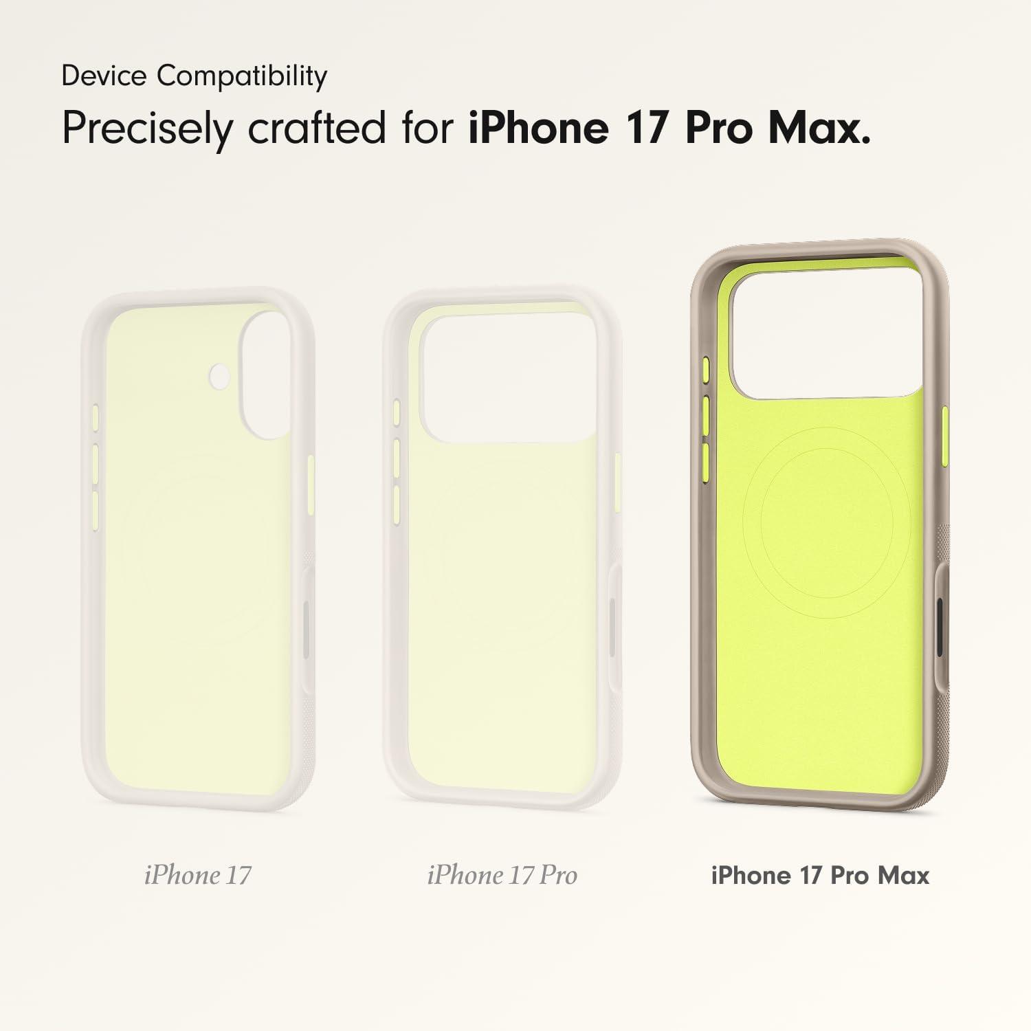 imageBeats iPhone 17e Case with MagSafe Thin and Light Hardshell Matt Finish Microfibre Lining Lime StoneAlpine Grey