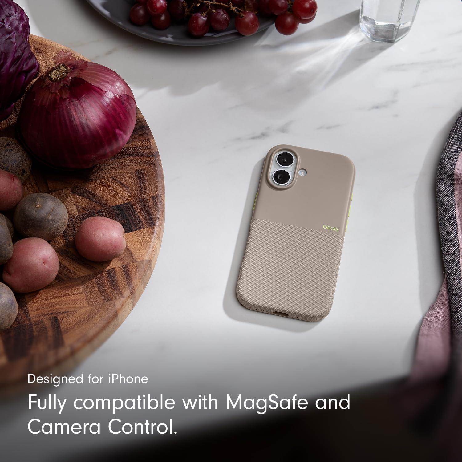 imageBeats iPhone 17e Case with MagSafe Thin and Light Hardshell Matt Finish Microfibre Lining Lime StoneAlpine Grey