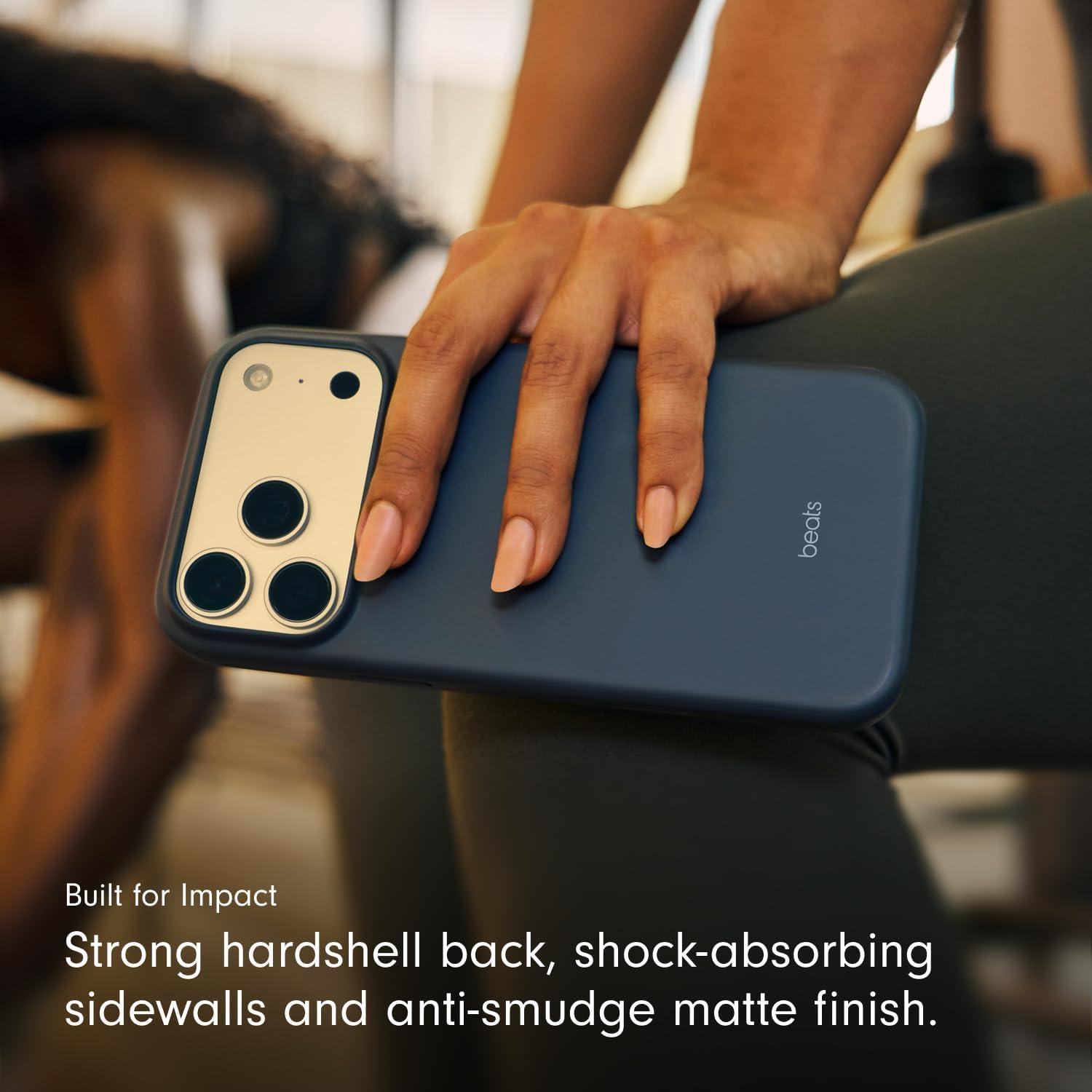 imageBeats iPhone 17e Case with MagSafe Thin and Light Hardshell Matt Finish Microfibre Lining Lime StoneBedrock Blue