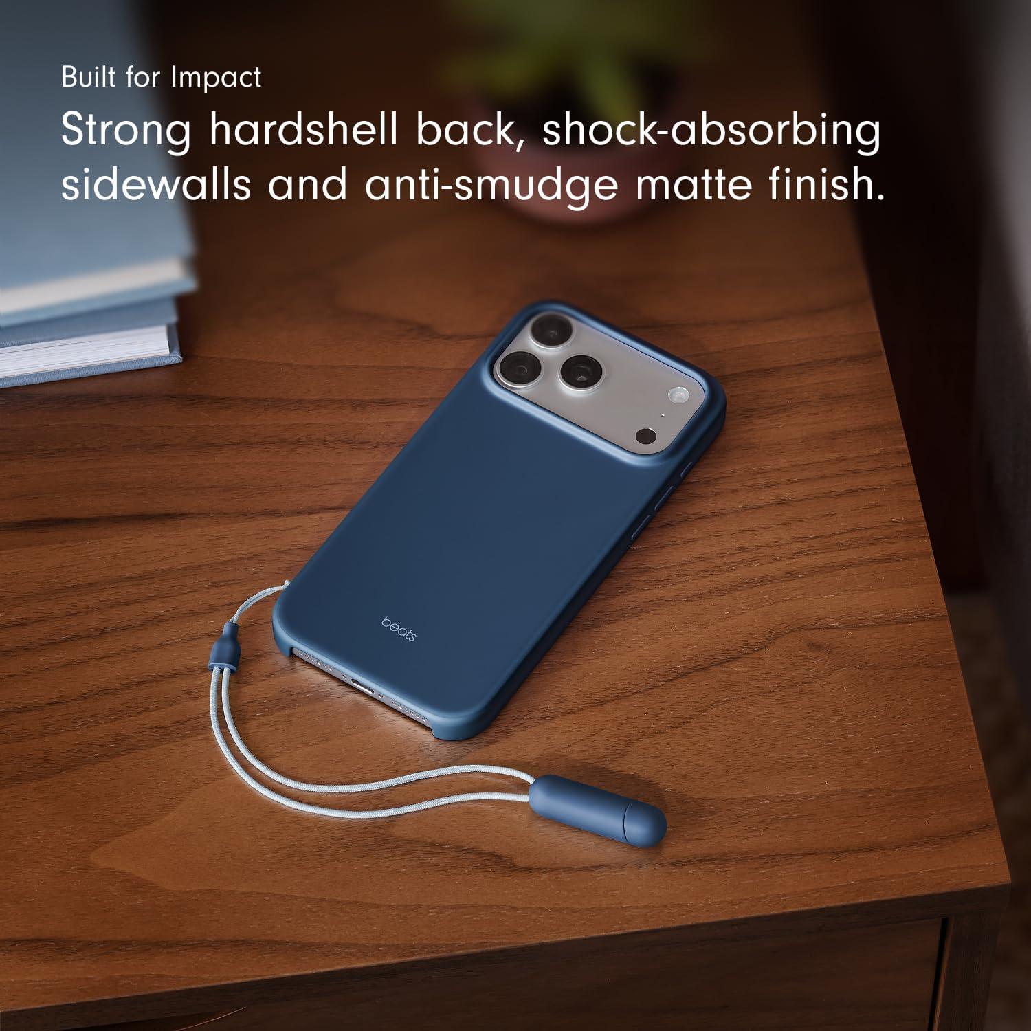 imageBeats iPhone 17e Case with MagSafe Thin and Light Hardshell Matt Finish Microfibre Lining Lime StoneBedrock Blue