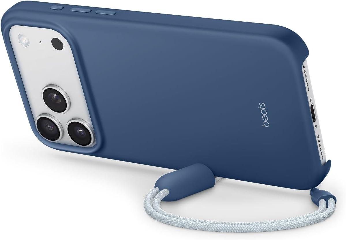 imageBeats iPhone 17e Case with MagSafe Thin and Light Hardshell Matt Finish Microfibre Lining Lime StoneBedrock Blue