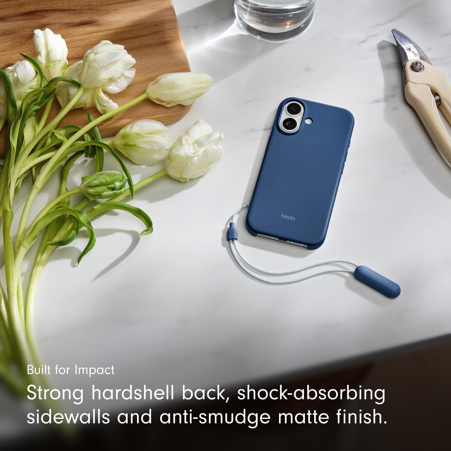 imageBeats iPhone 17e Case with MagSafe Thin and Light Hardshell Matt Finish Microfibre Lining Lime StoneBedrock Blue