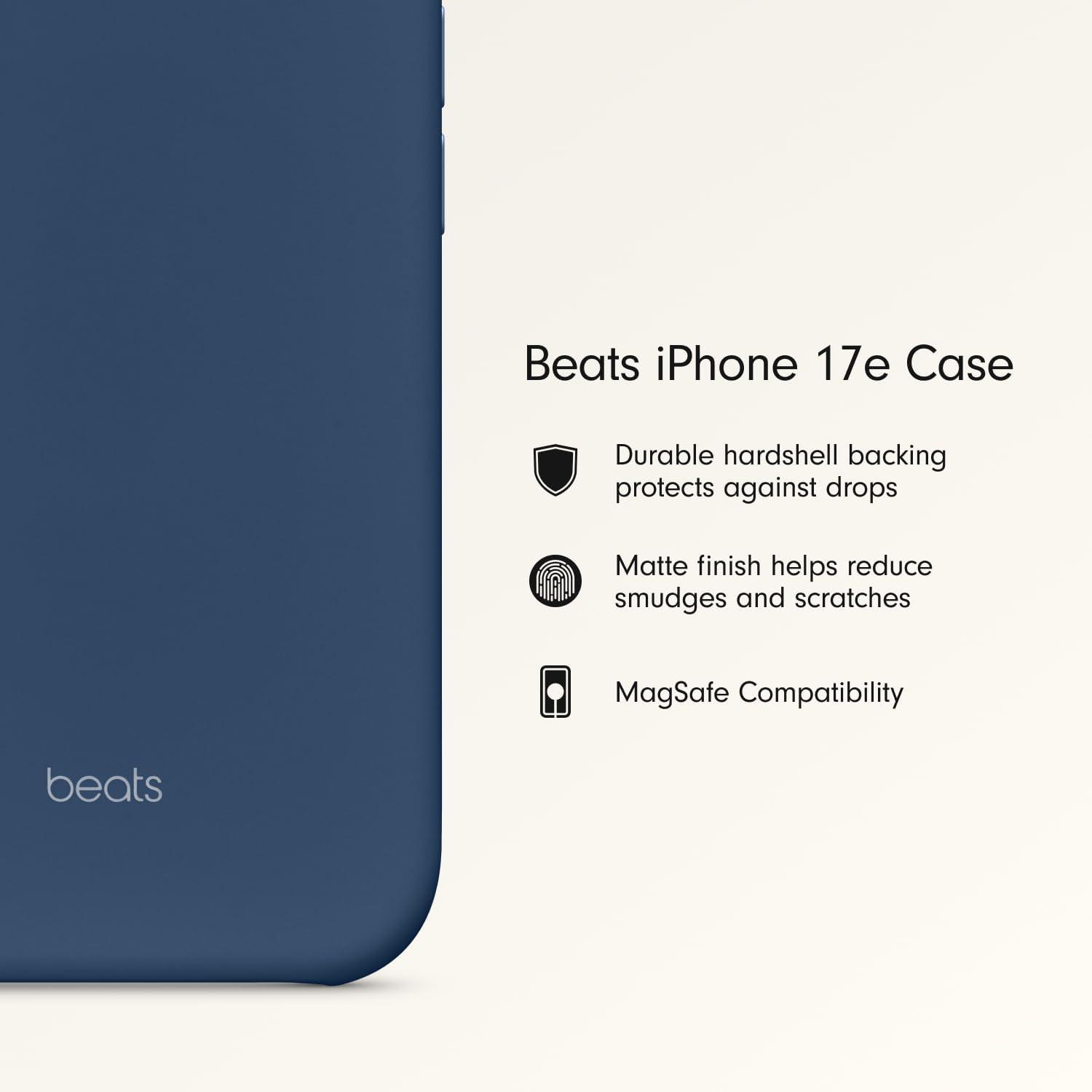 imageBeats iPhone 17e Case with MagSafe Thin and Light Hardshell Matt Finish Microfibre Lining Lime StoneBedrock Blue