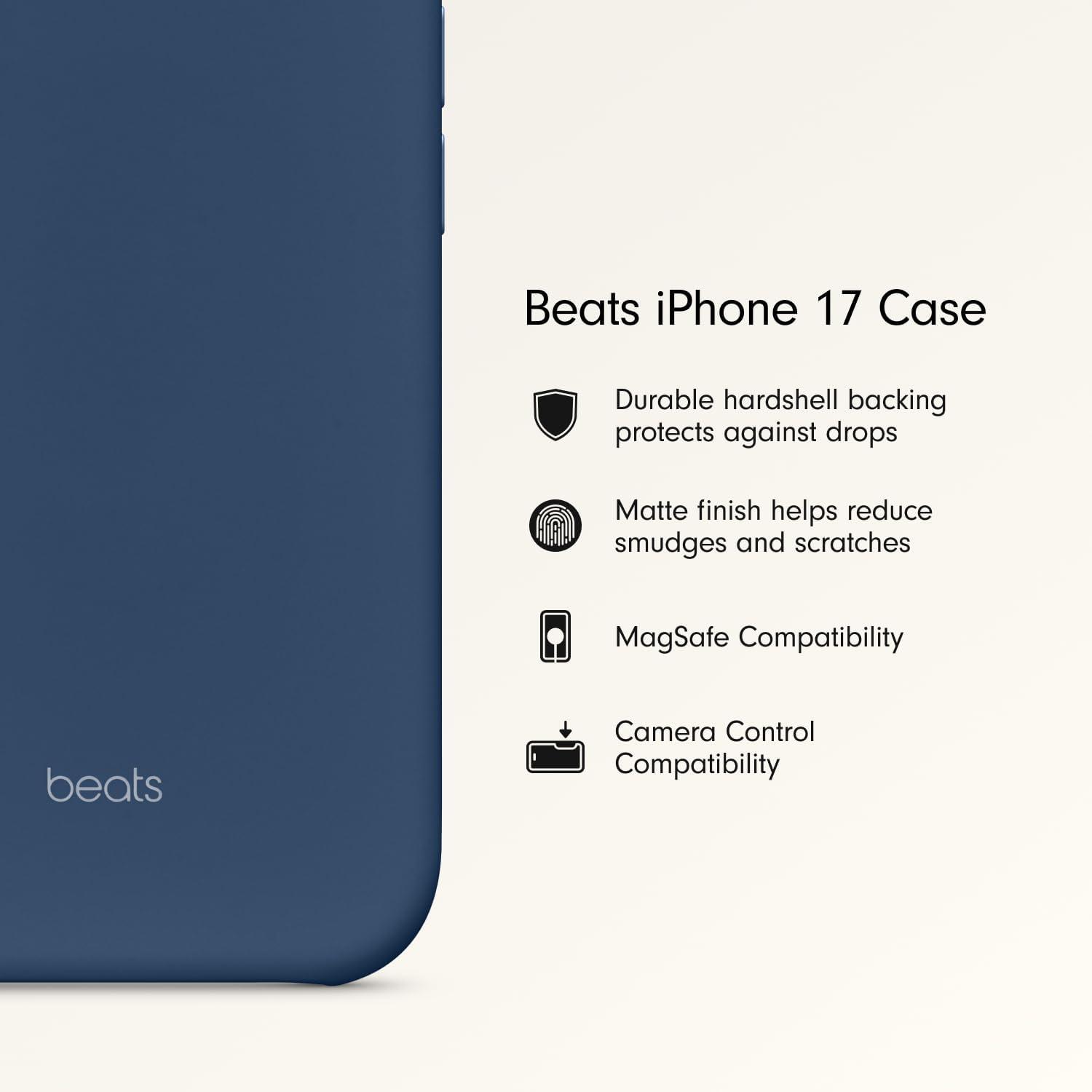 imageBeats iPhone 17e Case with MagSafe Thin and Light Hardshell Matt Finish Microfibre Lining Lime StoneBedrock Blue
