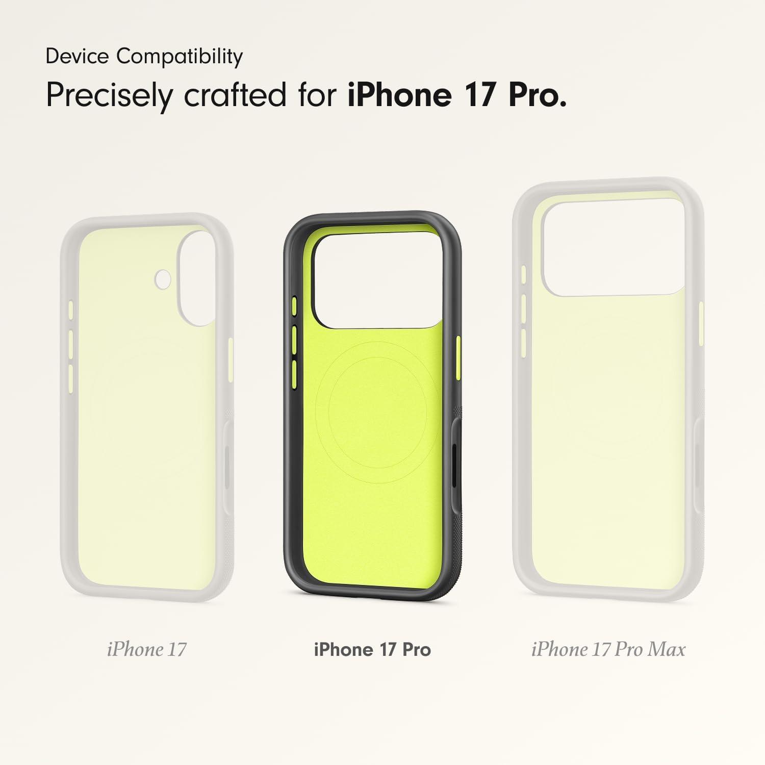 imageBeats iPhone 17e Case with MagSafe Thin and Light Hardshell Matt Finish Microfibre Lining Lime StoneEverest Black
