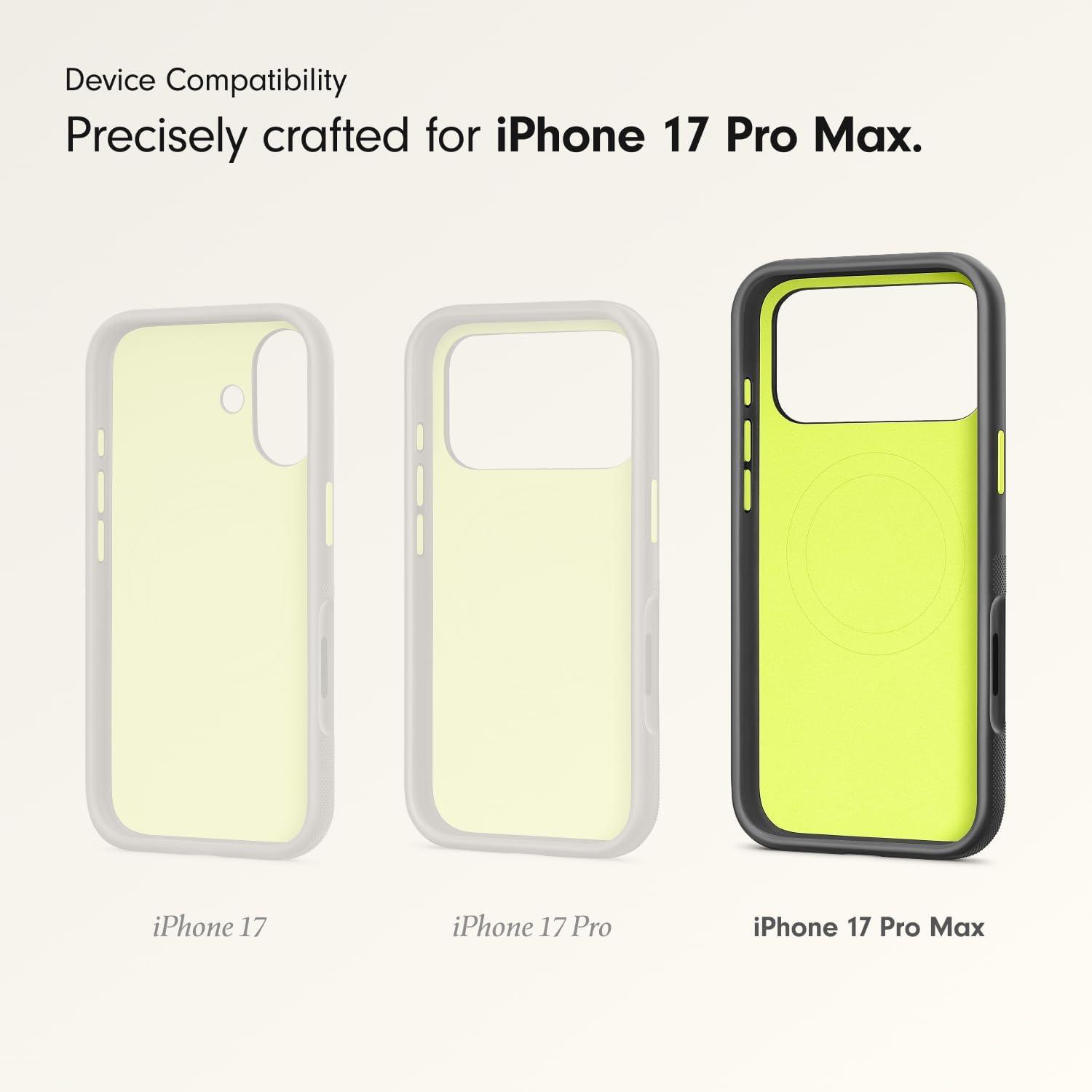 imageBeats iPhone 17e Case with MagSafe Thin and Light Hardshell Matt Finish Microfibre Lining Lime StoneEverest Black