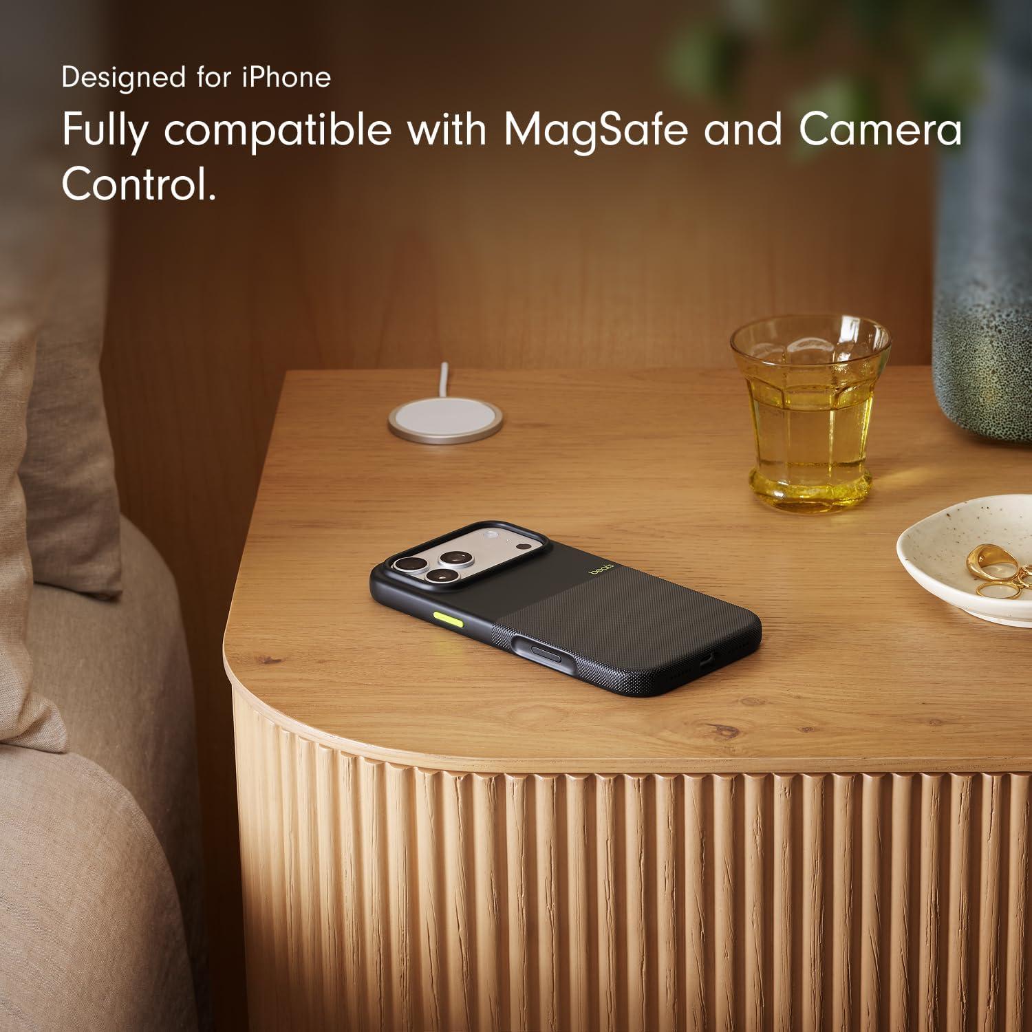 imageBeats iPhone 17e Case with MagSafe Thin and Light Hardshell Matt Finish Microfibre Lining Lime StoneEverest Black