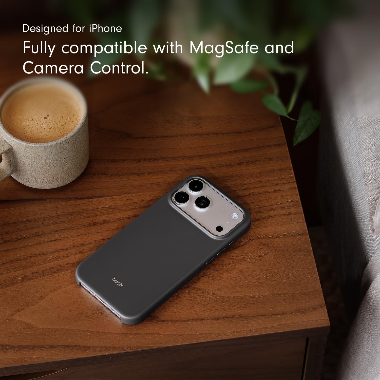 imageBeats iPhone 17e Case with MagSafe Thin and Light Hardshell Matt Finish Microfibre Lining Lime StoneGranite Grey