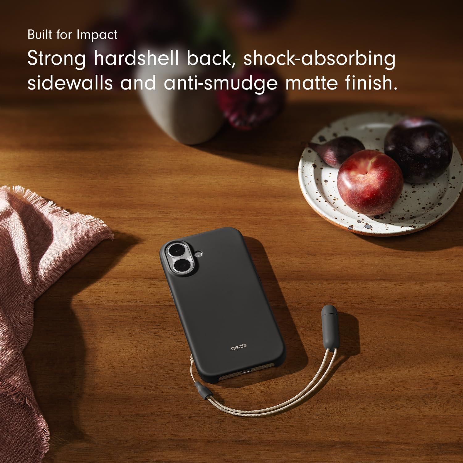imageBeats iPhone 17e Case with MagSafe Thin and Light Hardshell Matt Finish Microfibre Lining Lime StoneGranite Grey