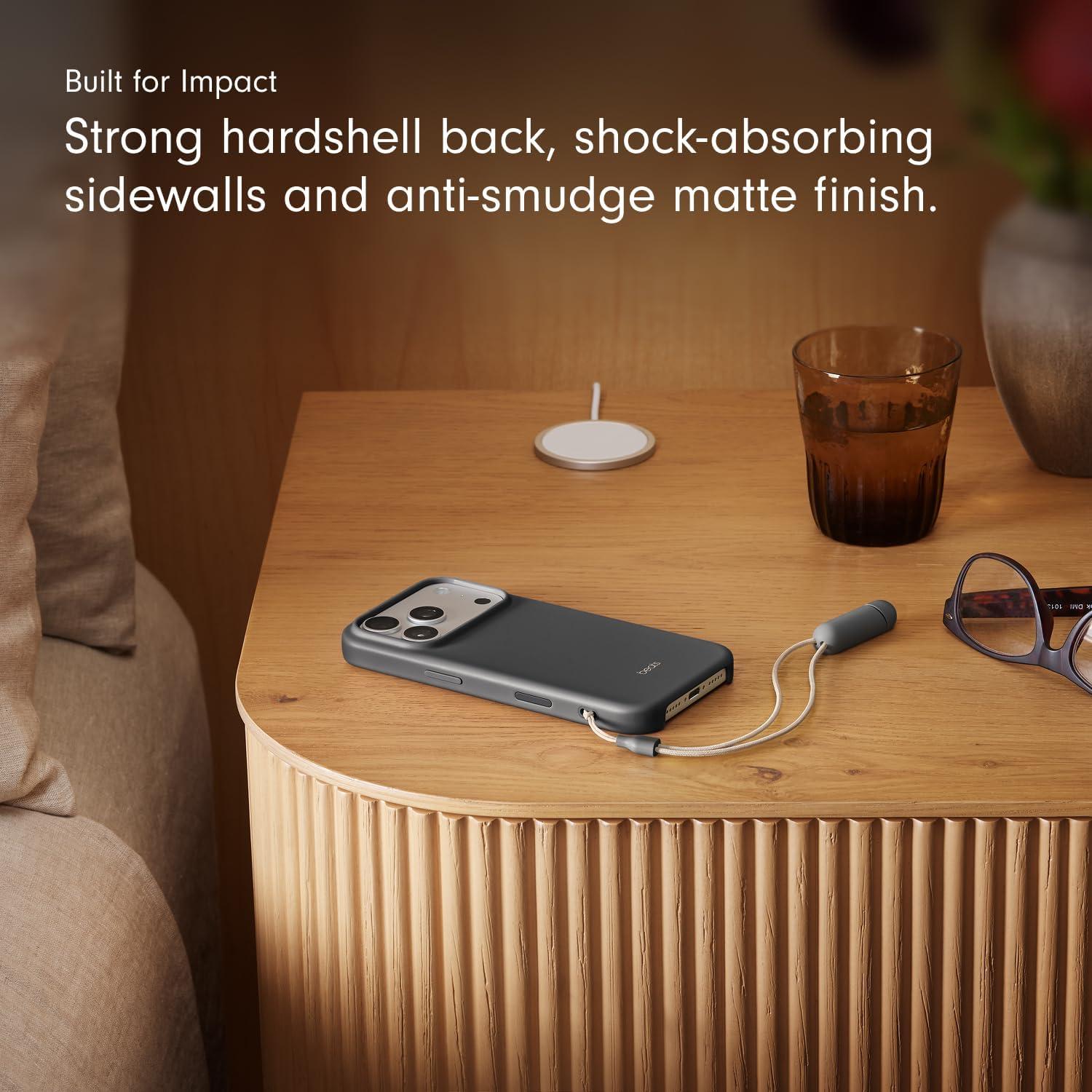 imageBeats iPhone 17e Case with MagSafe Thin and Light Hardshell Matt Finish Microfibre Lining Lime StoneGranite Grey