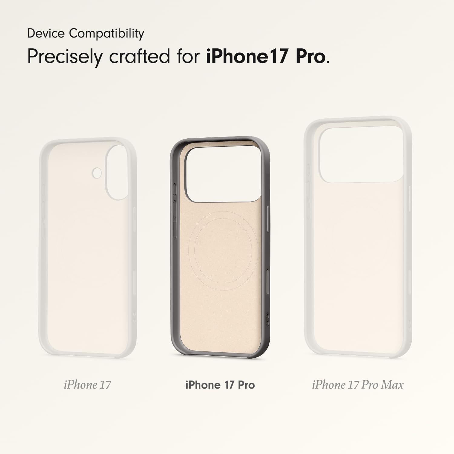 imageBeats iPhone 17e Case with MagSafe Thin and Light Hardshell Matt Finish Microfibre Lining Lime StoneGranite Grey