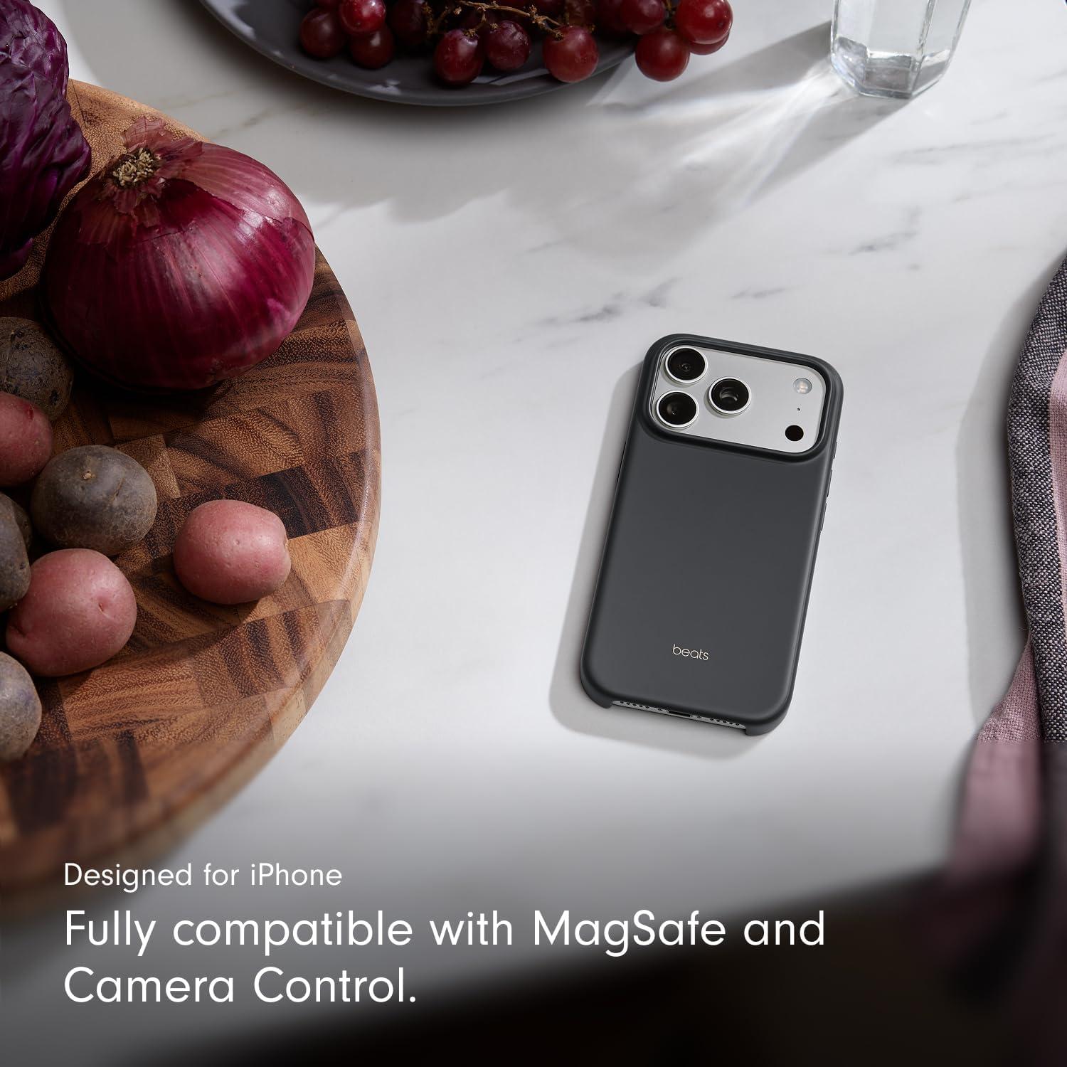 imageBeats iPhone 17e Case with MagSafe Thin and Light Hardshell Matt Finish Microfibre Lining Lime StoneGranite Grey