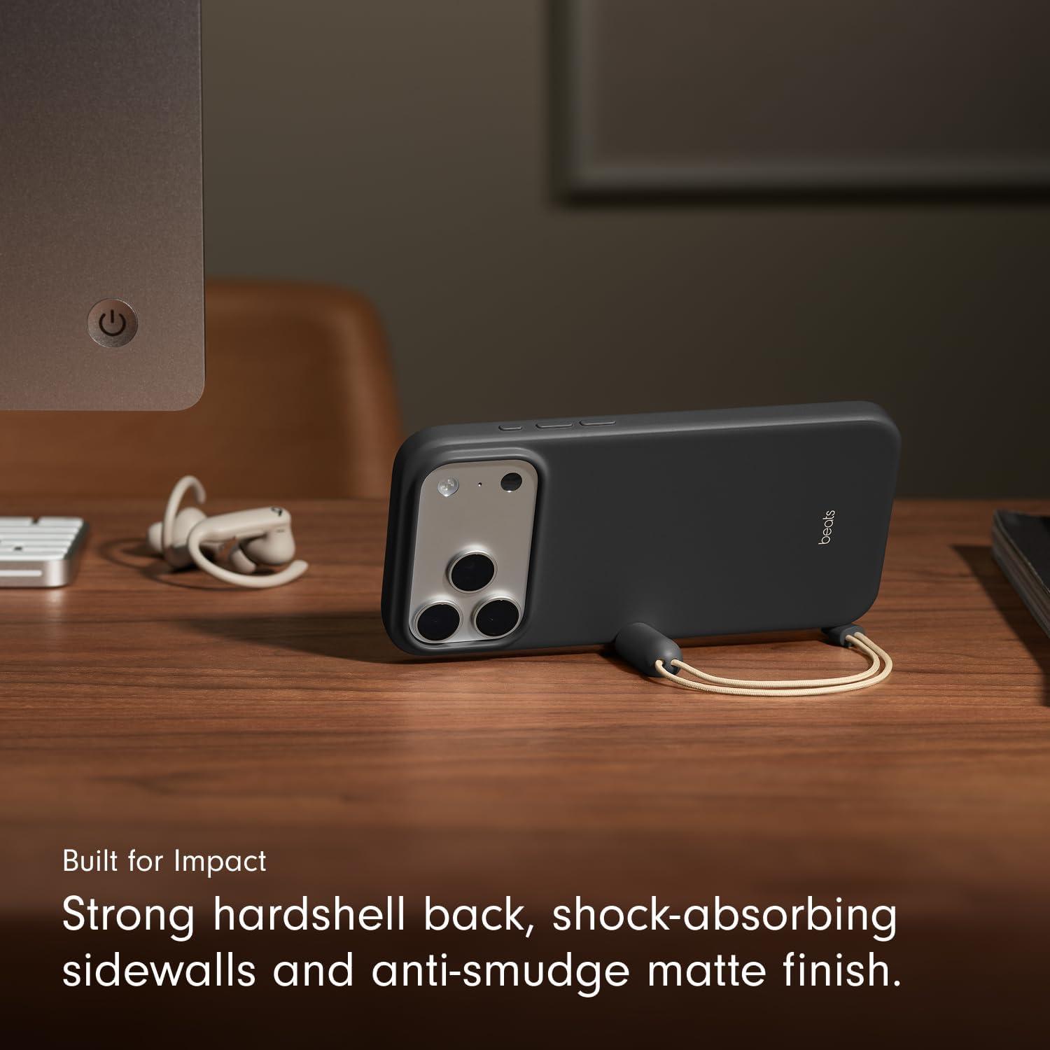 imageBeats iPhone 17e Case with MagSafe Thin and Light Hardshell Matt Finish Microfibre Lining Lime StoneGranite Grey