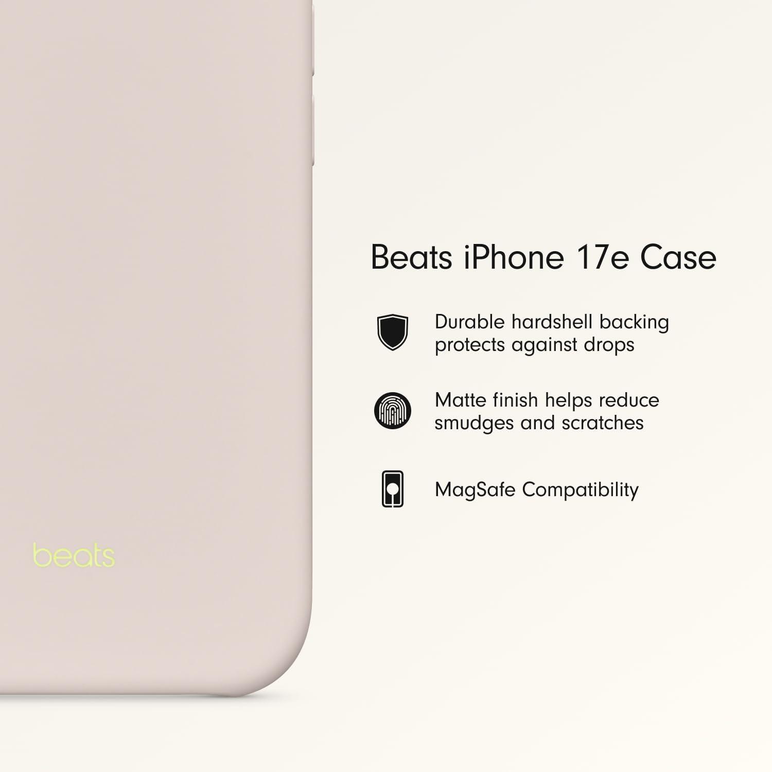 imageBeats iPhone 17e Case with MagSafe Thin and Light Hardshell Matt Finish Microfibre Lining Lime StoneLime Stone