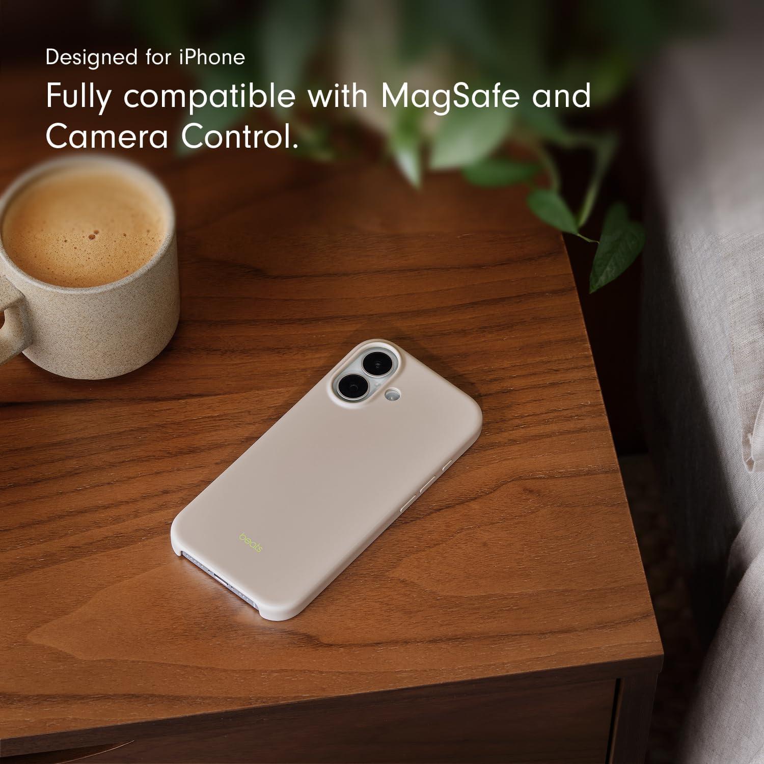 imageBeats iPhone 17e Case with MagSafe Thin and Light Hardshell Matt Finish Microfibre Lining Lime StoneLime Stone