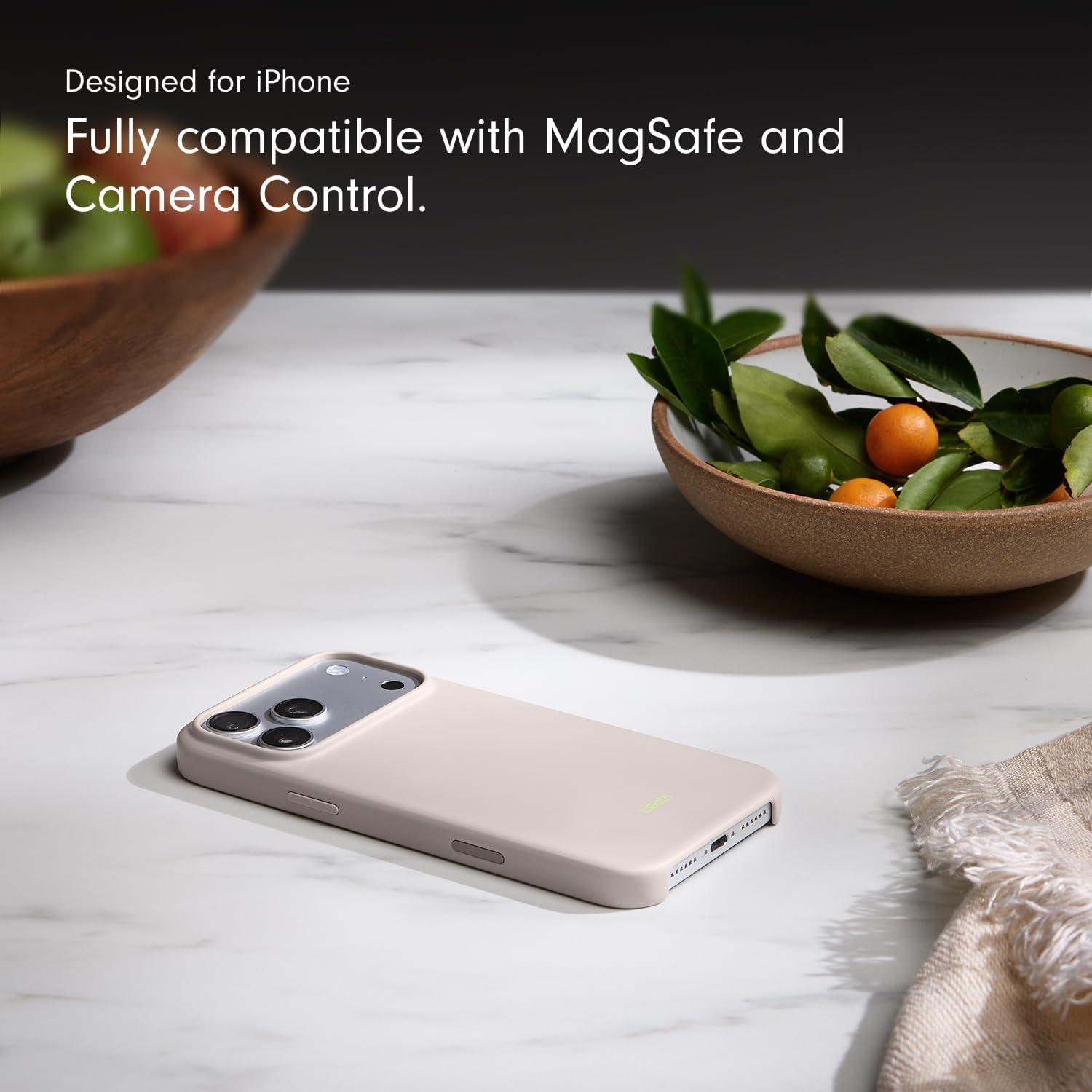 imageBeats iPhone 17e Case with MagSafe Thin and Light Hardshell Matt Finish Microfibre Lining Lime StoneLime Stone