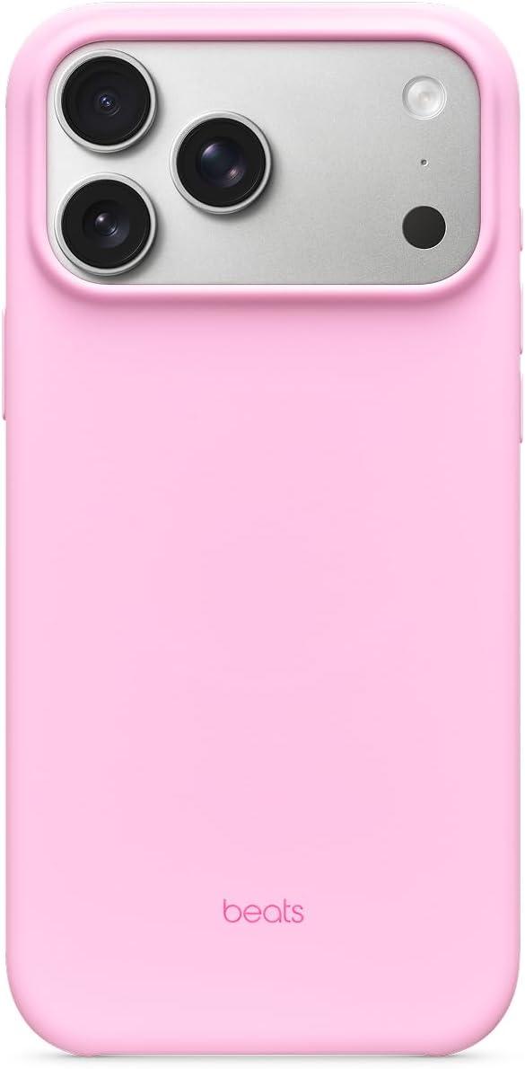 imageBeats iPhone 17e Case with MagSafe Thin and Light Hardshell Matt Finish Microfibre Lining Lime StonePebble Pink