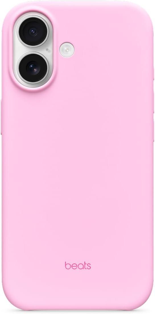 imageBeats iPhone 17e Case with MagSafe Thin and Light Hardshell Matt Finish Microfibre Lining Lime StonePebble Pink