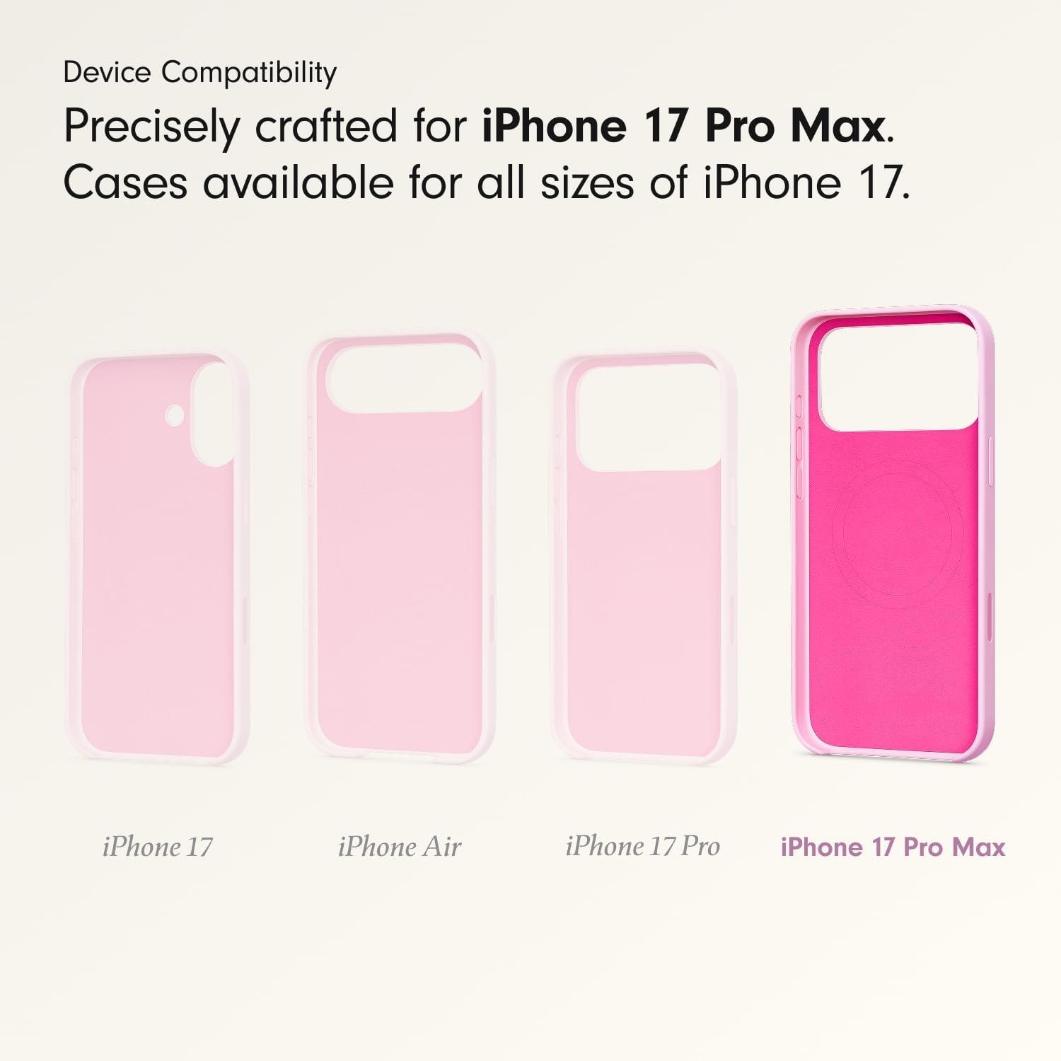 imageBeats iPhone 17e Case with MagSafe Thin and Light Hardshell Matt Finish Microfibre Lining Lime StonePebble Pink
