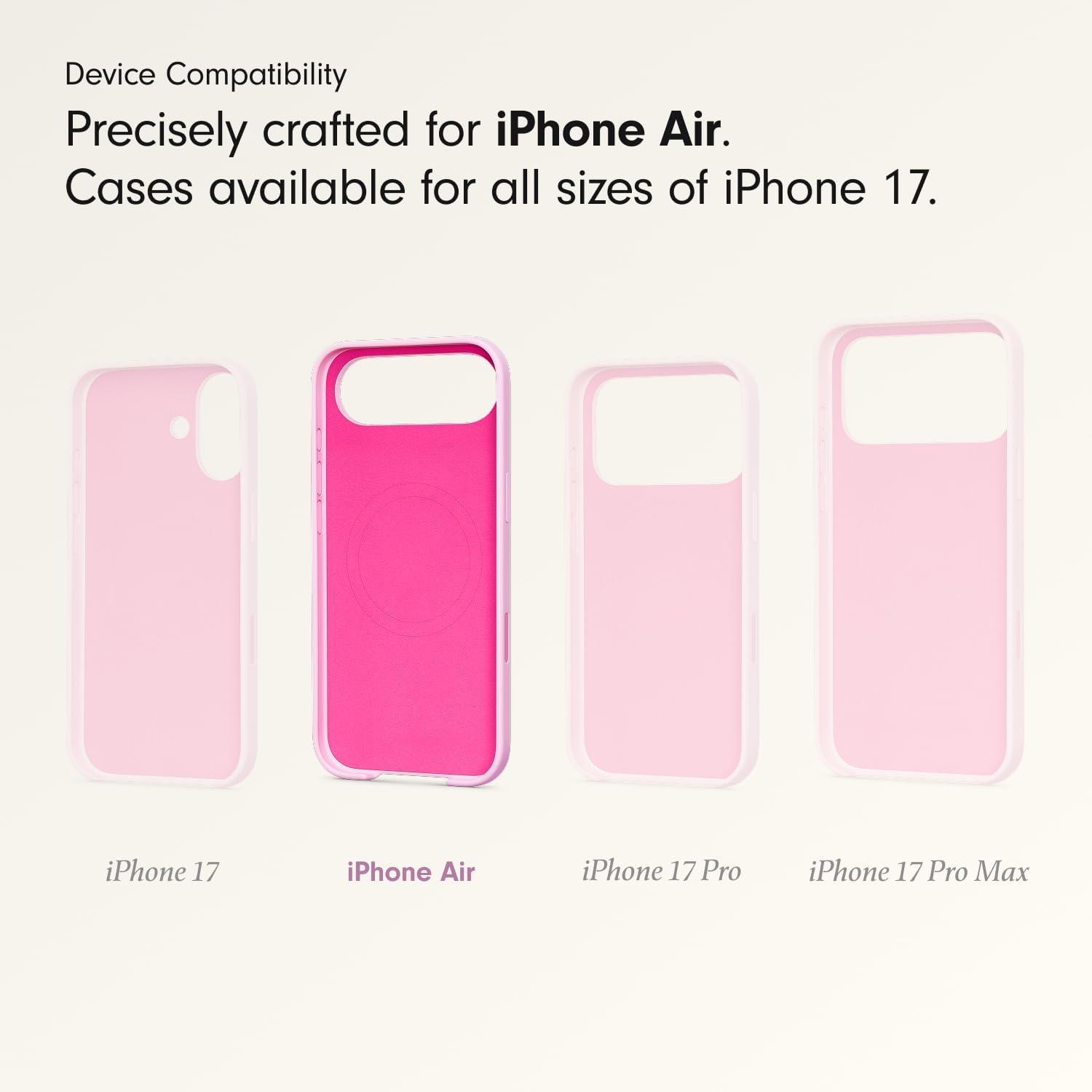 imageBeats iPhone 17e Case with MagSafe Thin and Light Hardshell Matt Finish Microfibre Lining Lime StonePebble Pink