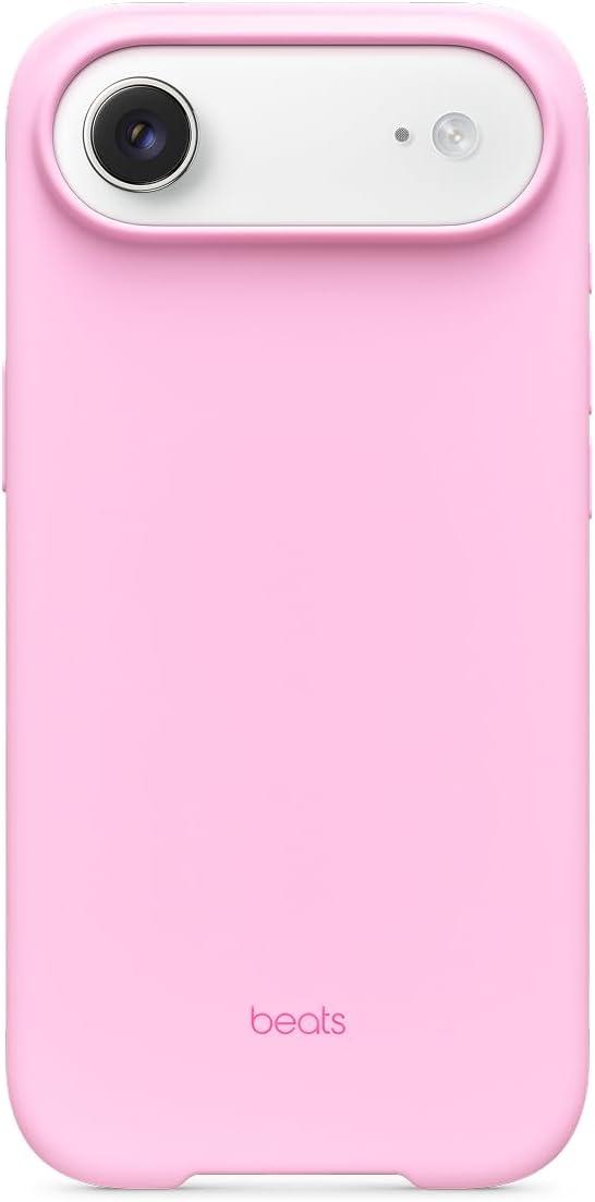 imageBeats iPhone 17e Case with MagSafe Thin and Light Hardshell Matt Finish Microfibre Lining Lime StonePebble Pink