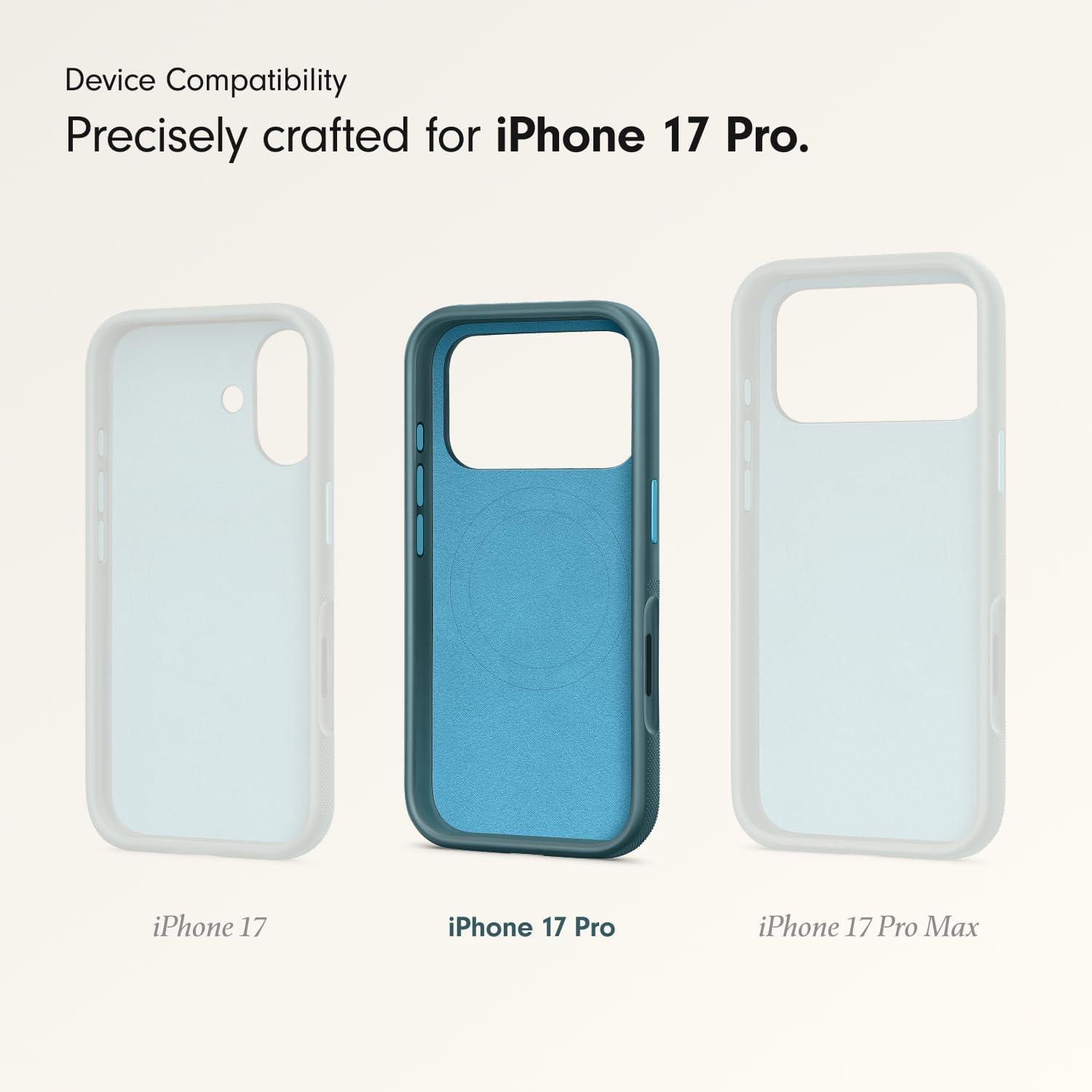 imageBeats iPhone 17e Case with MagSafe Thin and Light Hardshell Matt Finish Microfibre Lining Lime StoneRocky Blue