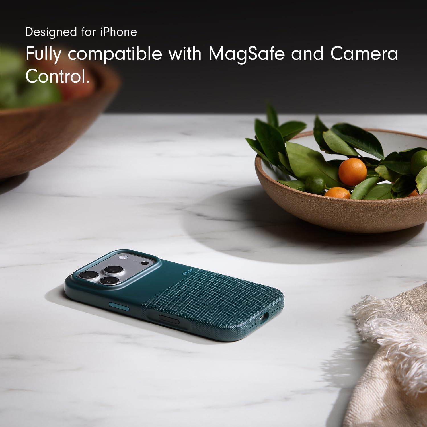 imageBeats iPhone 17e Case with MagSafe Thin and Light Hardshell Matt Finish Microfibre Lining Lime StoneRocky Blue