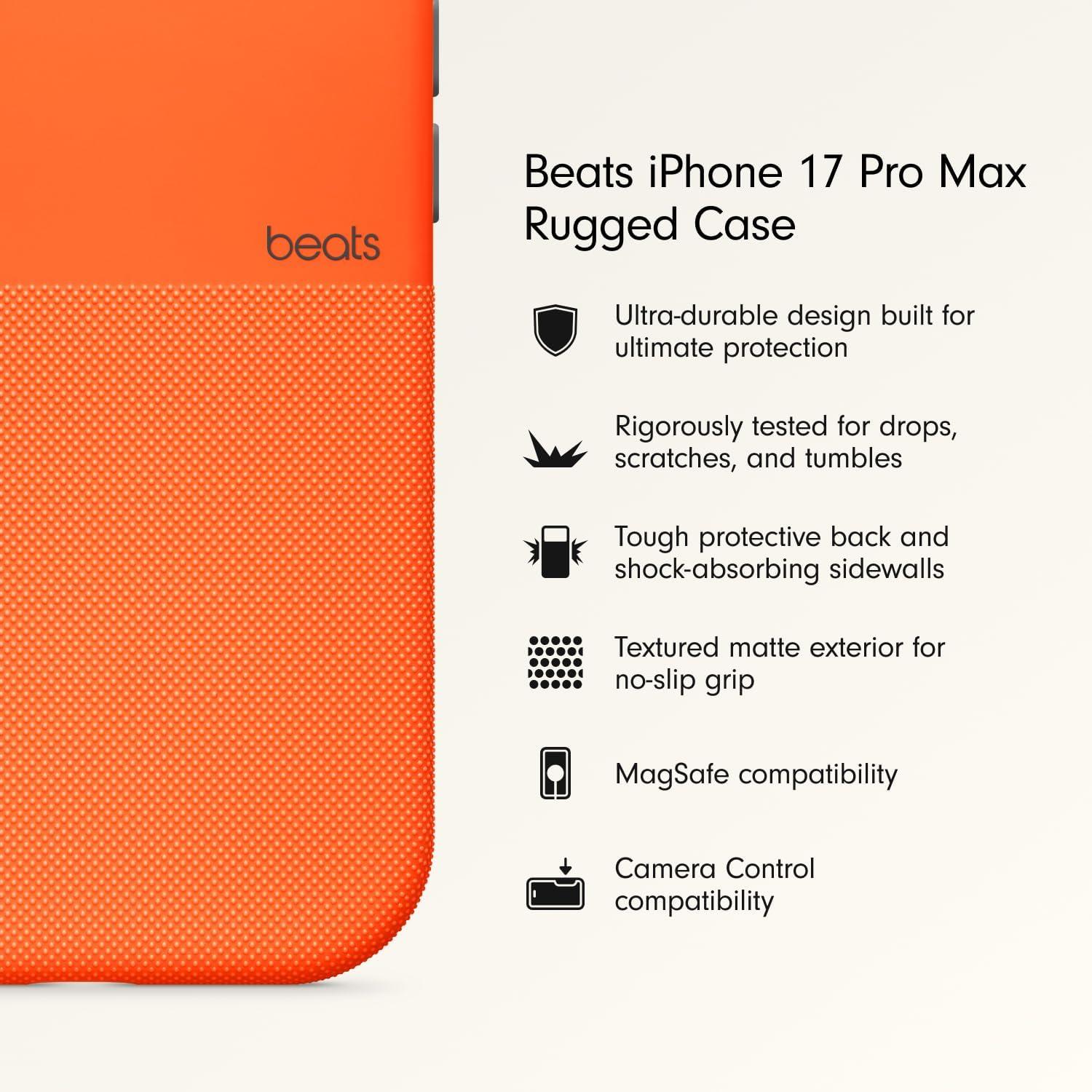 imageBeats iPhone 17e Case with MagSafe Thin and Light Hardshell Matt Finish Microfibre Lining Lime StoneSierra Orange