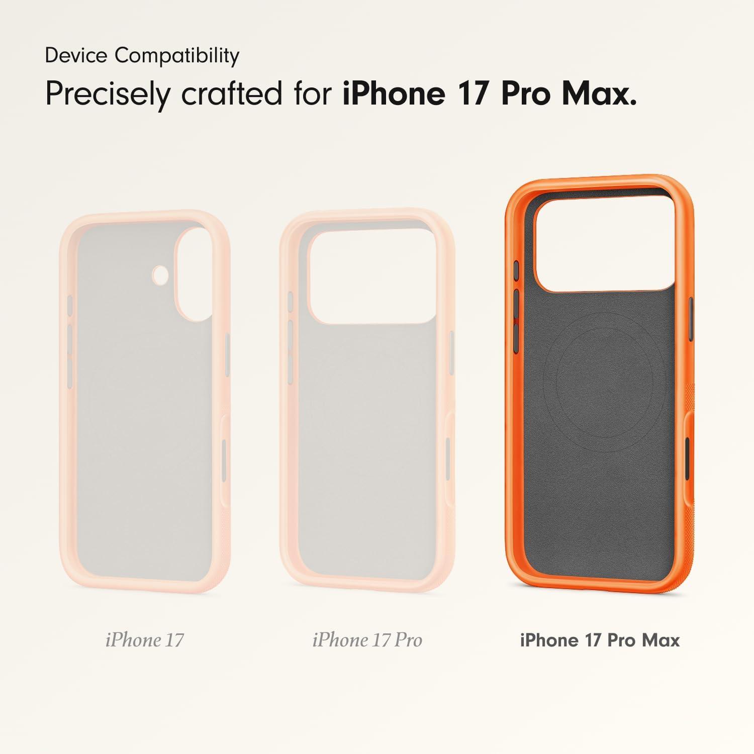 imageBeats iPhone 17e Case with MagSafe Thin and Light Hardshell Matt Finish Microfibre Lining Lime StoneSierra Orange