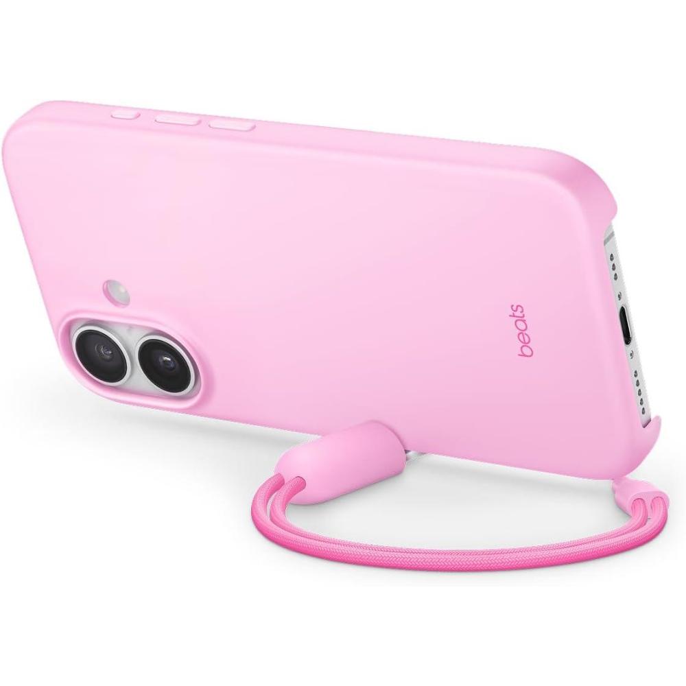 imageBeats iPhone 17e Case with MagSafe Thin and Light Hardshell Matt Finish Microfibre Lining Lime StonePebble Pink