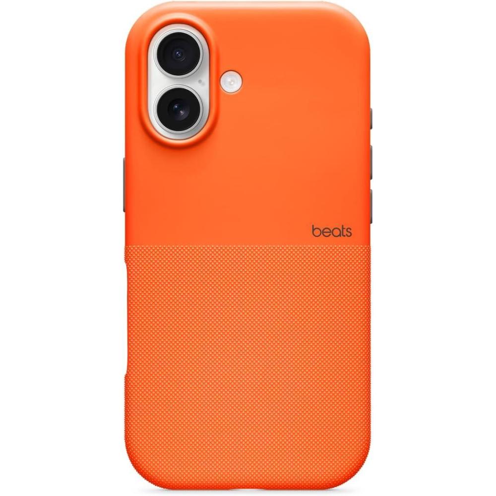 imageBeats iPhone 17e Case with MagSafe Thin and Light Hardshell Matt Finish Microfibre Lining Lime StoneSierra Orange